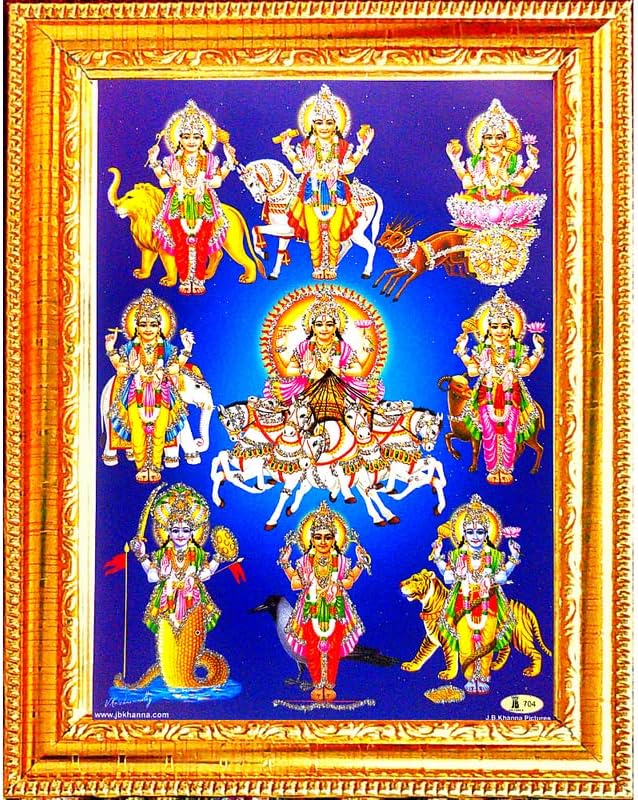 Nav Grah Griha Nine Planets Surya Chandra Rahu Ketu Budh