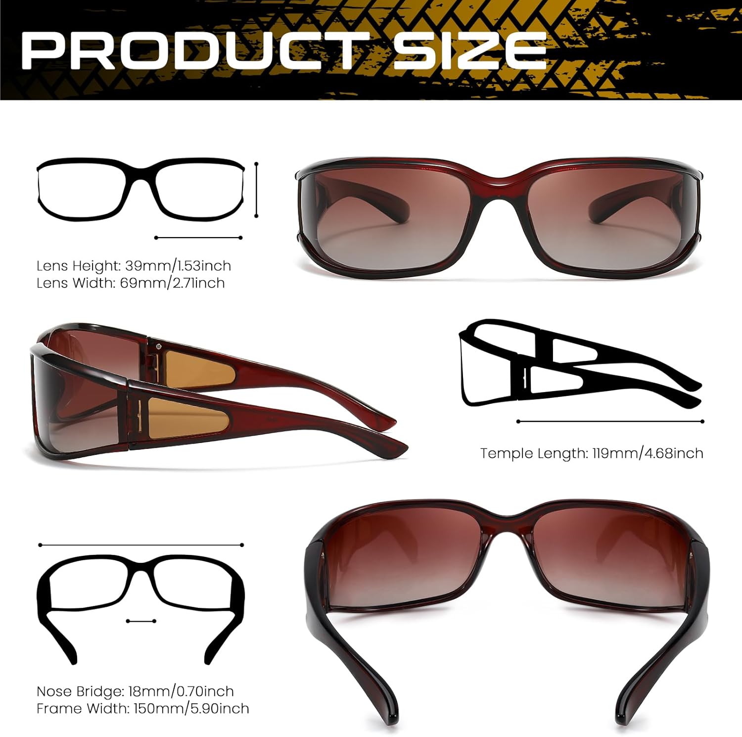 SODQW Polarized Wrap Around Sunglasses for Women UV400 Running Cycling Sports Sun Glasses Trendy 2025 Shades - Image 3