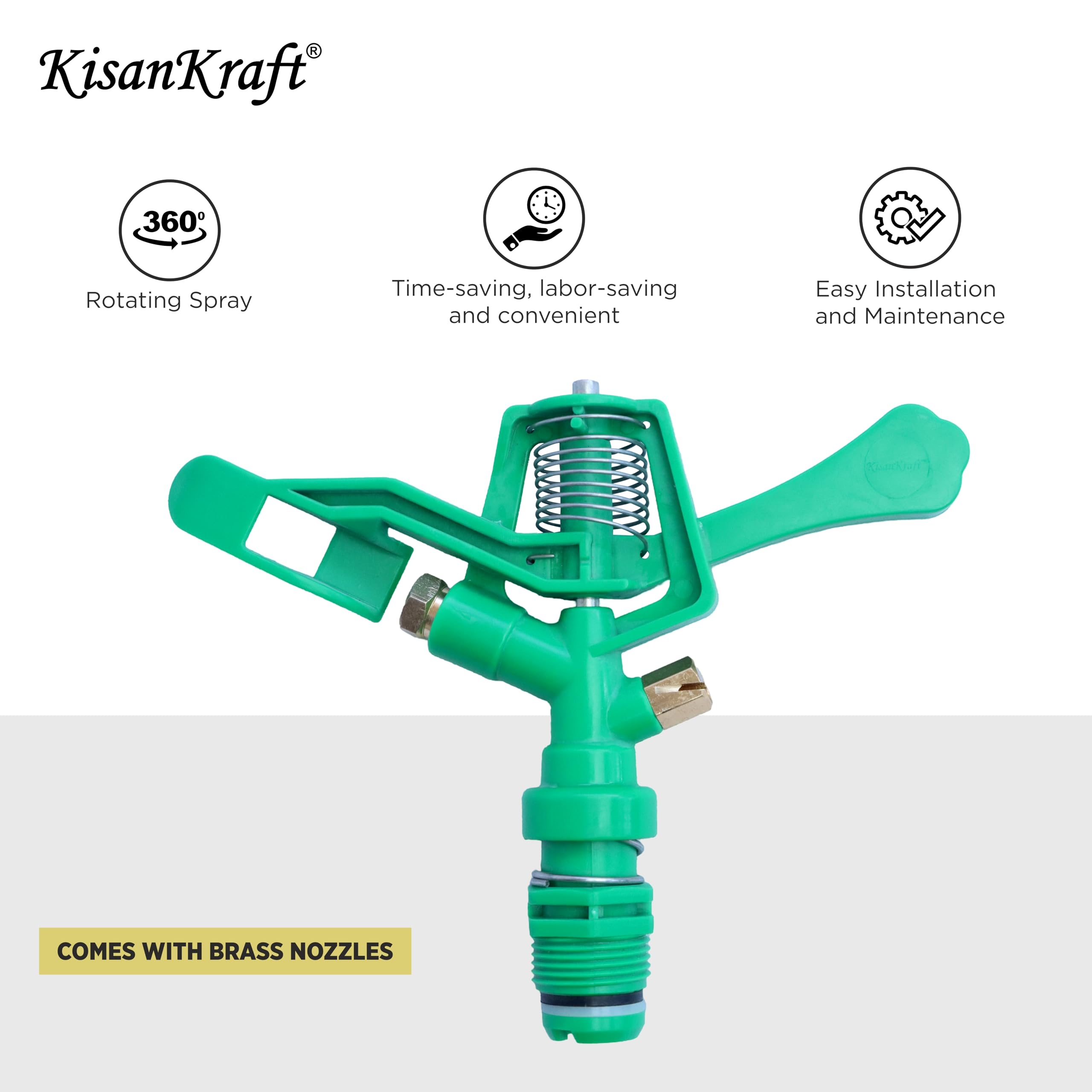 Kisan Kraft KK-IRIS-2021 Water Sprinkler for Garden (Green)