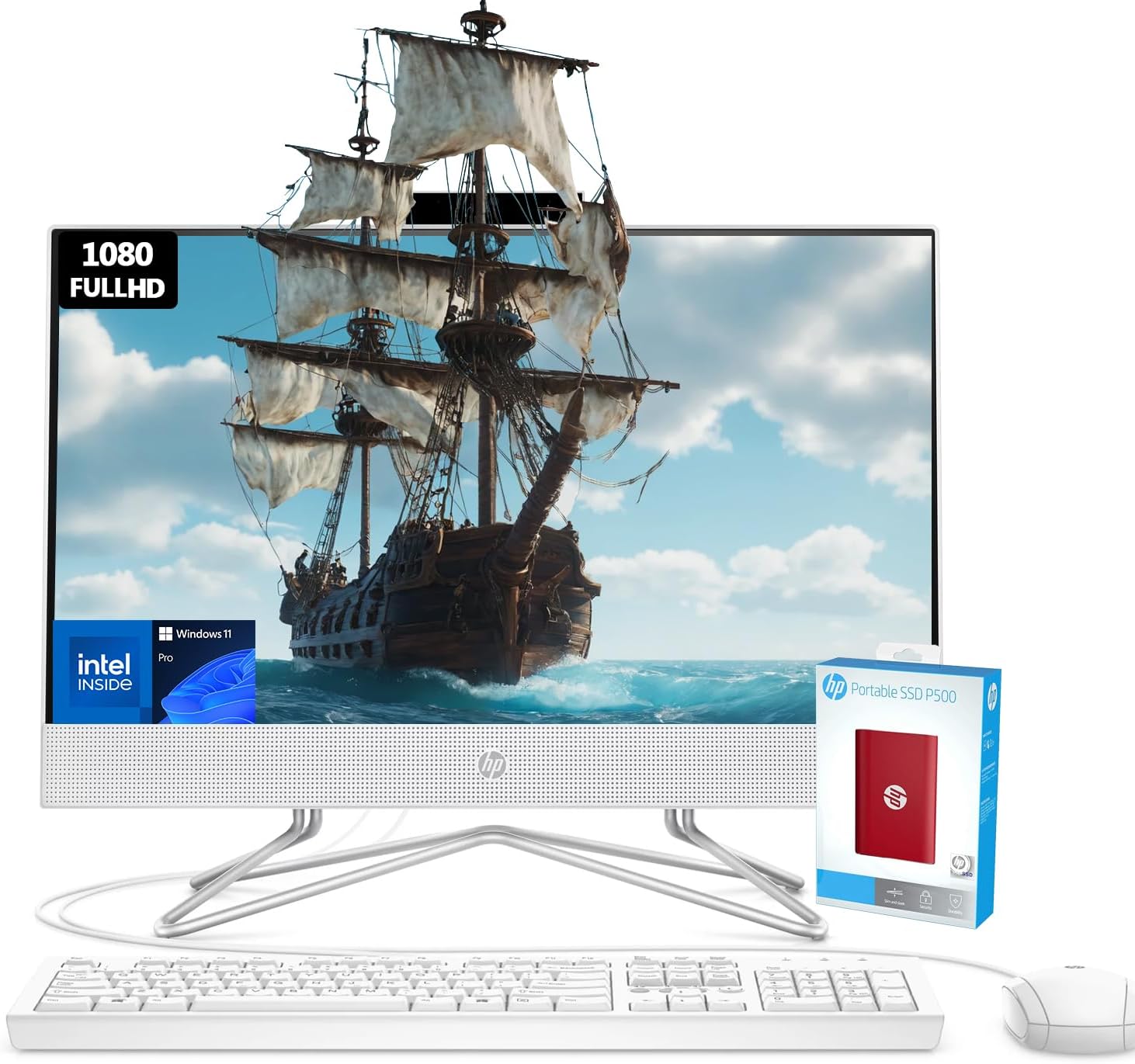 Amazon.com: HP 22-Inch All-in-One Computer, Intel Core i3-8130U, 4GB ...