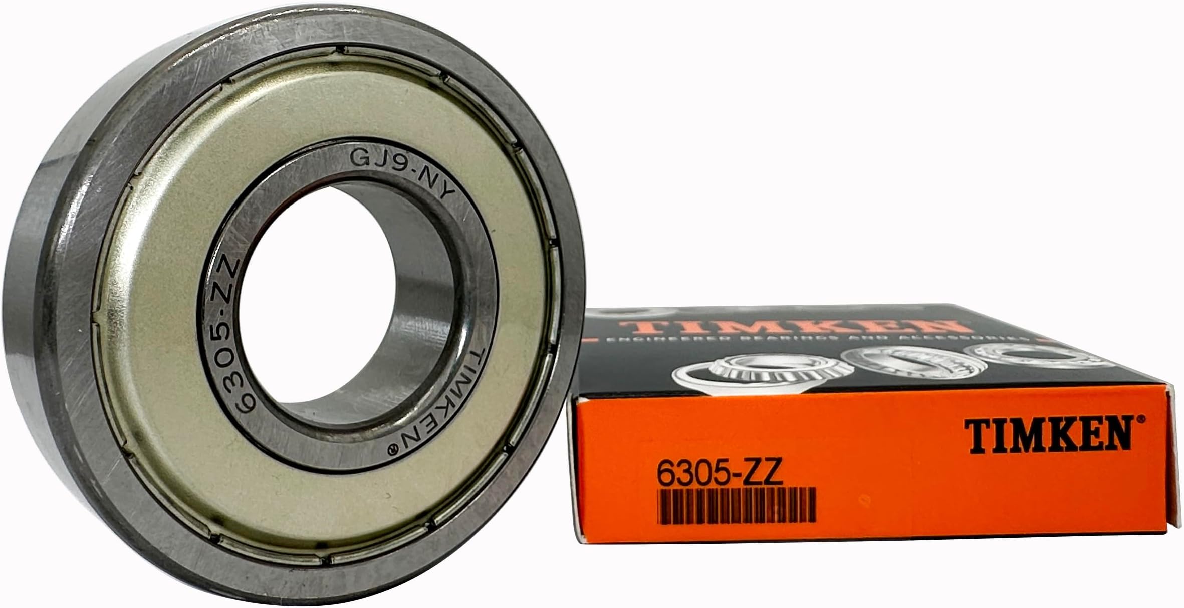 TIMKEN 6305-ZZ, 2 Pcs,Double Metal Seal Bearings 25x62x17mm, Pre-Lubricated and Stable Performance and Cost Effective, Deep Groove Ball Bearings.