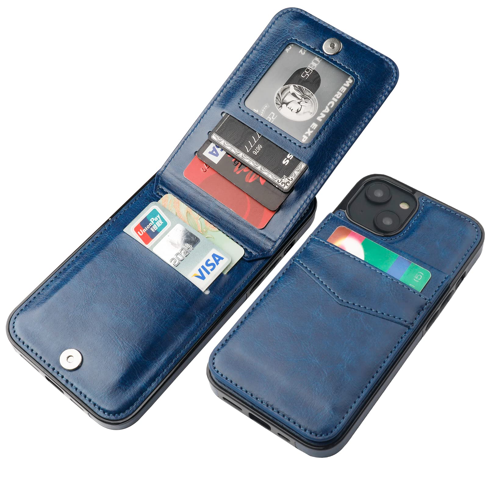 Funda De Cuero Con RFID Y Soporte Para IPhone 14 Plus 6.7″ – Carcasa Con Cierre Magnético Y Ranura Para Tarjetas
