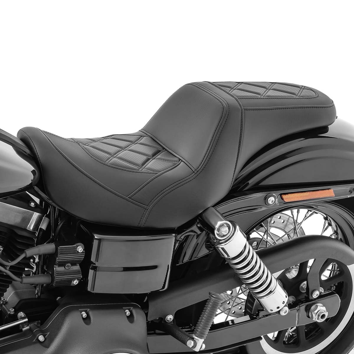 Selle Biplace Compatible avec Harley Davidson Dyna Street Bob 06-17 SF6 Noir