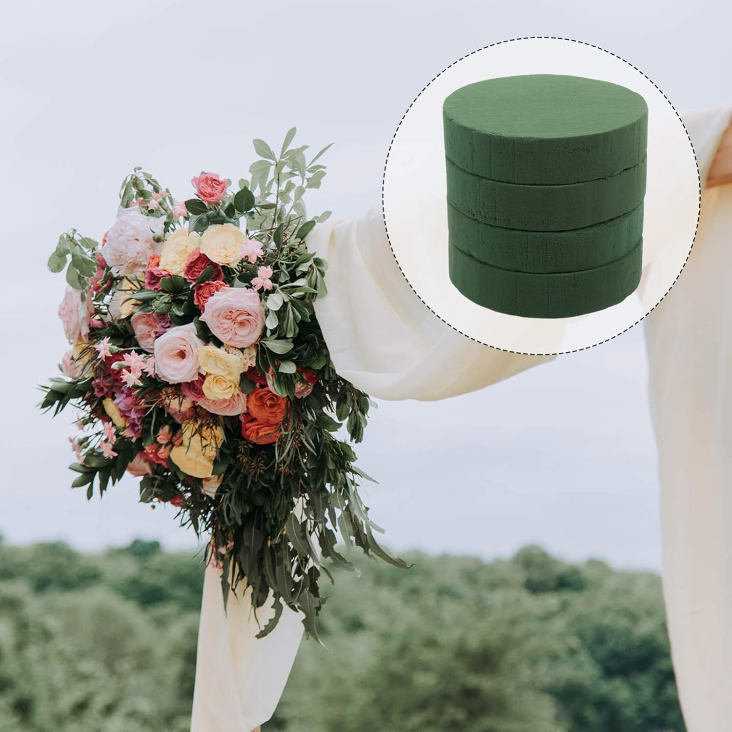 4 Pcs Flower Foam Blocks Floral Foams for Flower Arrangements Party