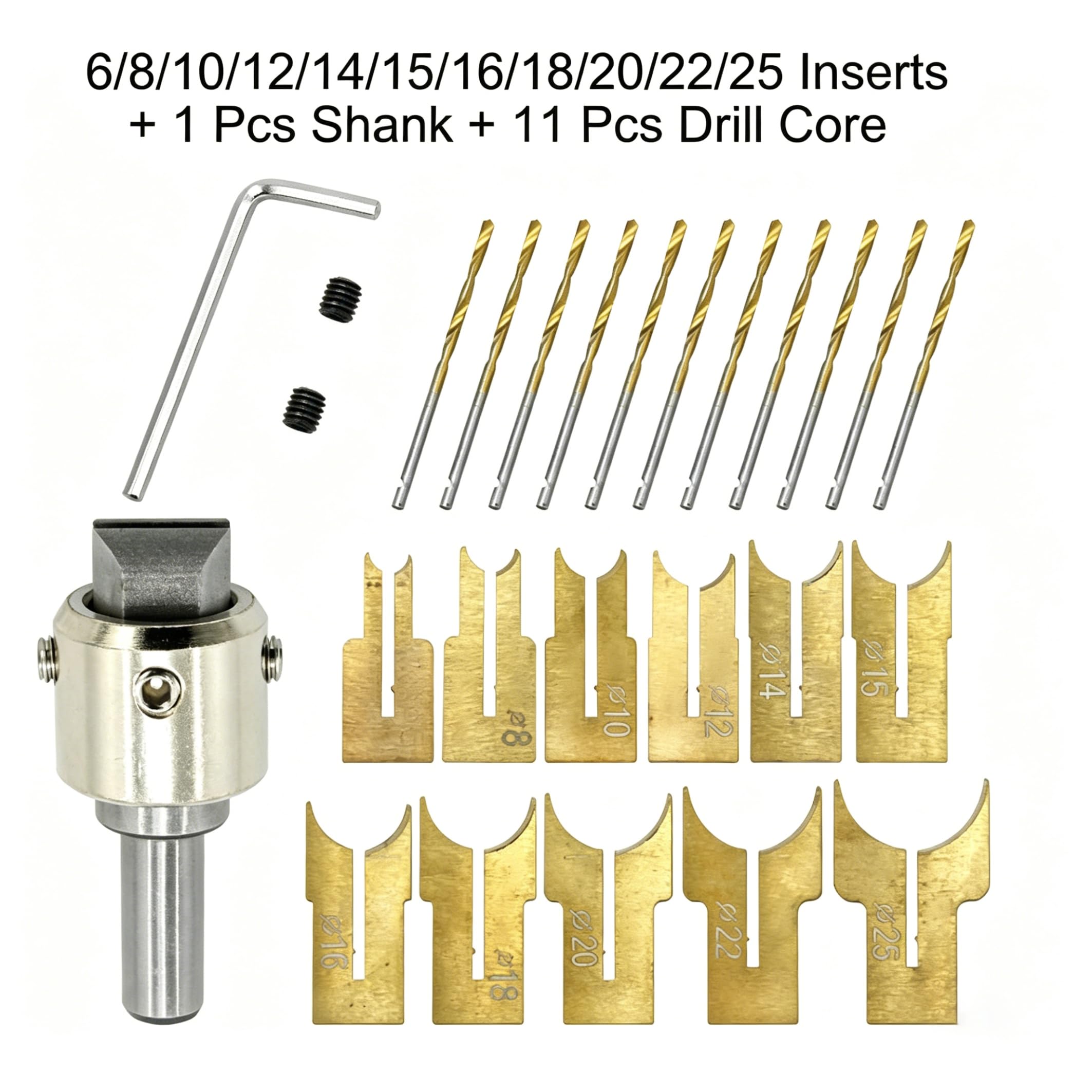 24-teiliges Holzperlen-Bohrer-Set, 6–25 mm, Kugelklinge, Fräser-Set, Bohrer, Holz, elektrische Perlen, Werkzeuge, Hersteller, Bit, Hartmetall, Holzbearbeitung