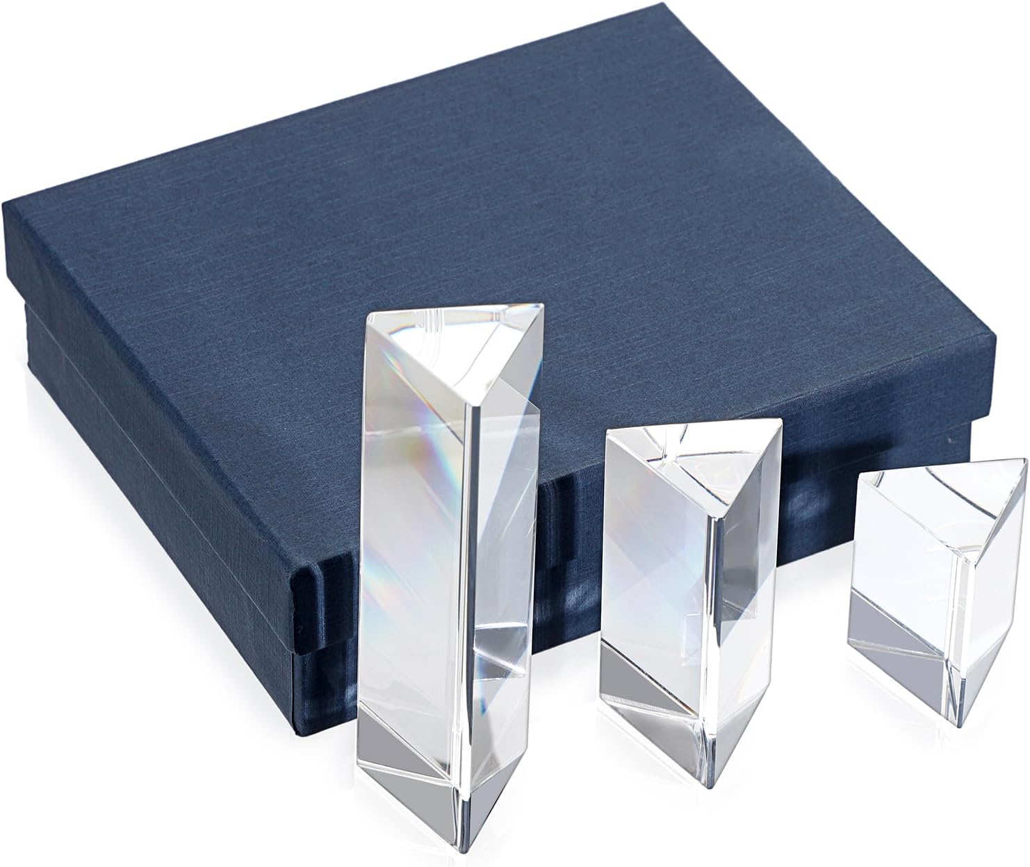 Sumnacon Set of 3 Photography Prisms Optical Crystal Triangular Prisms