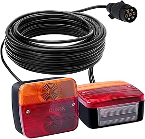 Anhänger Rückleuchten Set - 12V Wasserdicht IP65 Mit 7-Pin Stecker & 7,5m Kabel