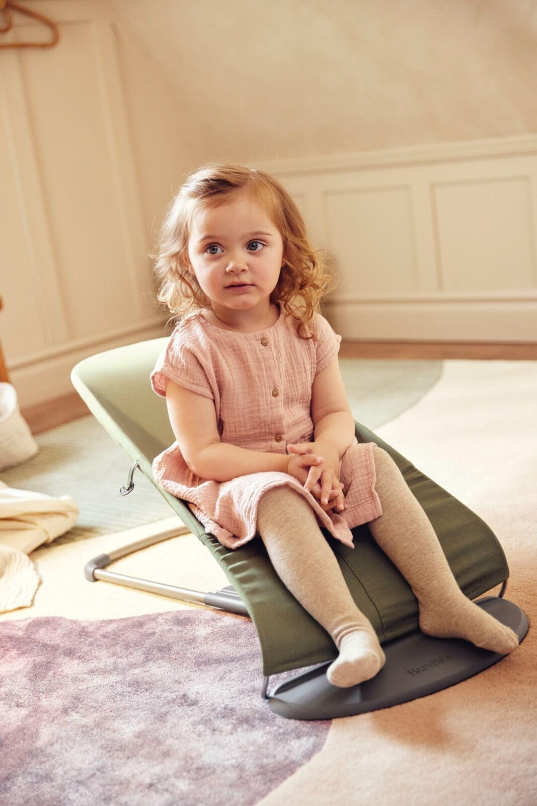 BabyBjörn Babywippe Bliss, Gewebe, Klassische Steppung, Dunkelgrün