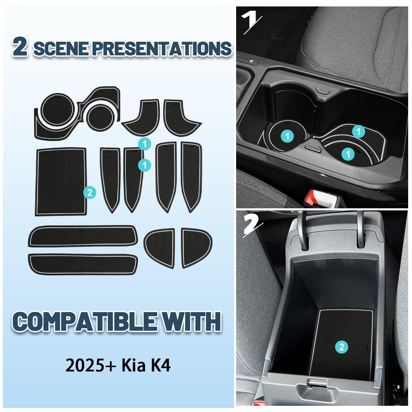 Amazon.com: 2026 K4 Door Slot Mats for 2026 Kia K4 Accessories
