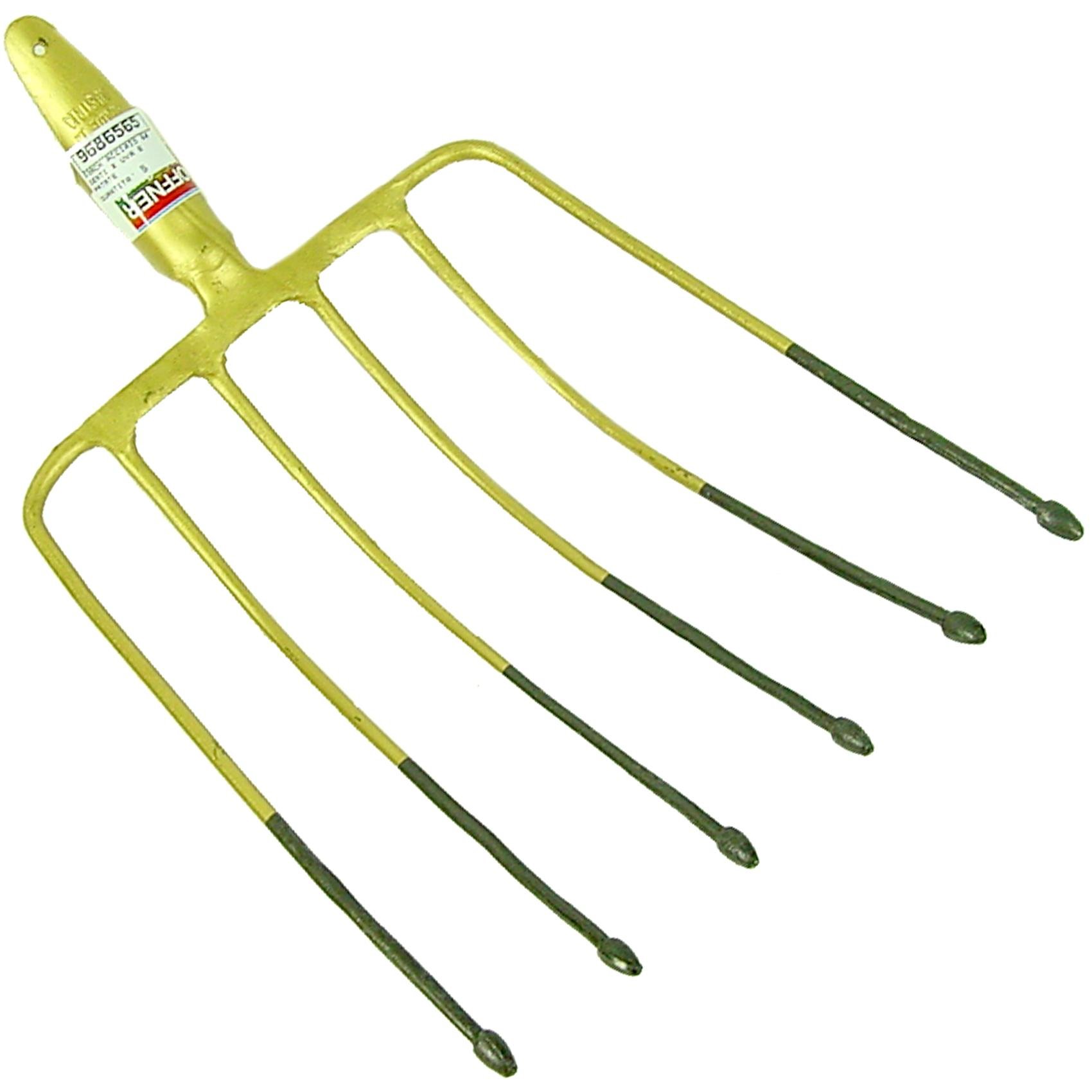 6 Teeth Curved Steel Fork Without Handle Garden Grape Potato Fork