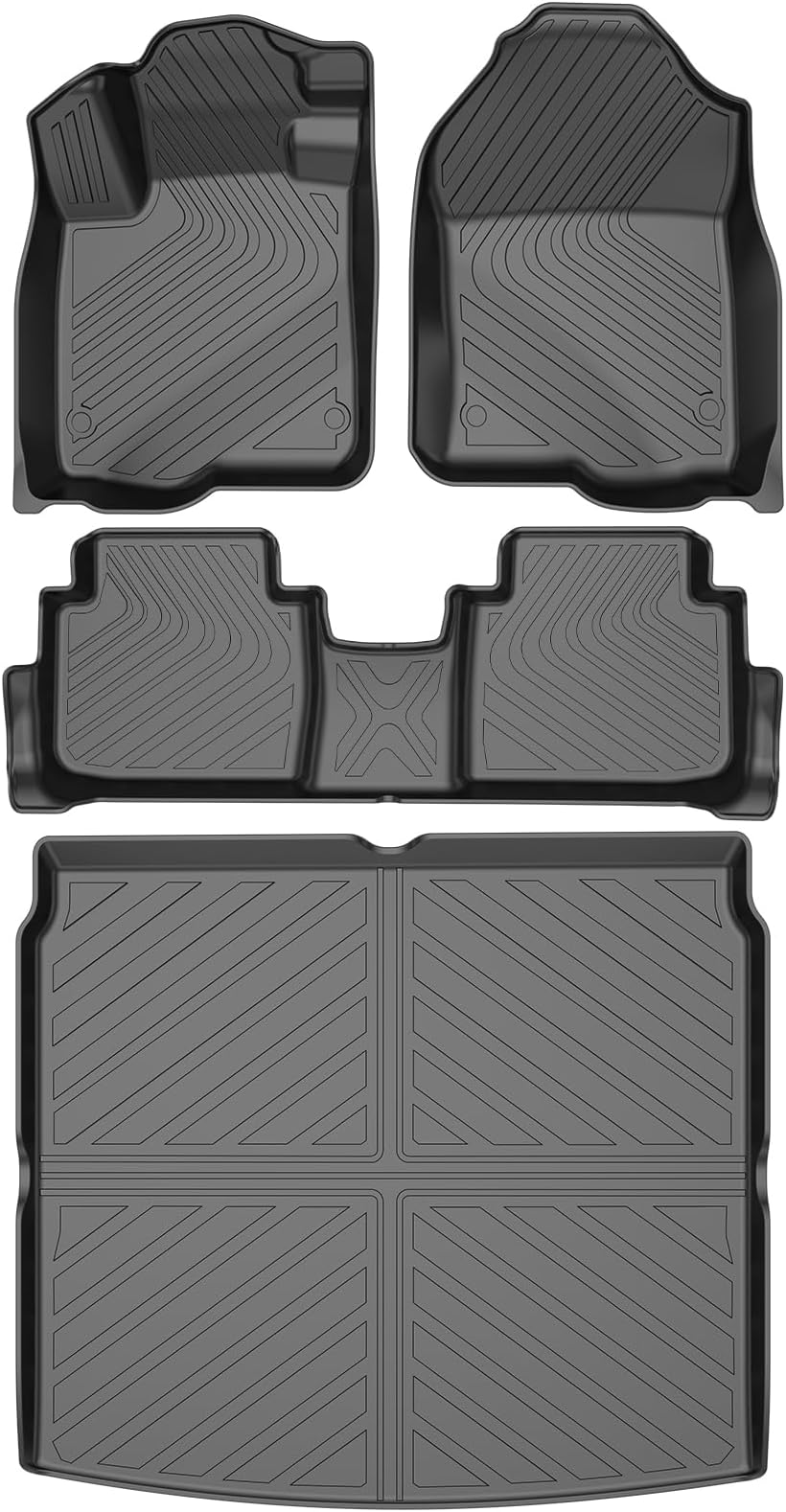 Custom 2025 Honda CRV Hybrid Foot Mats - All-Weather Floor Mats with Cargo Liner, Set of 4
