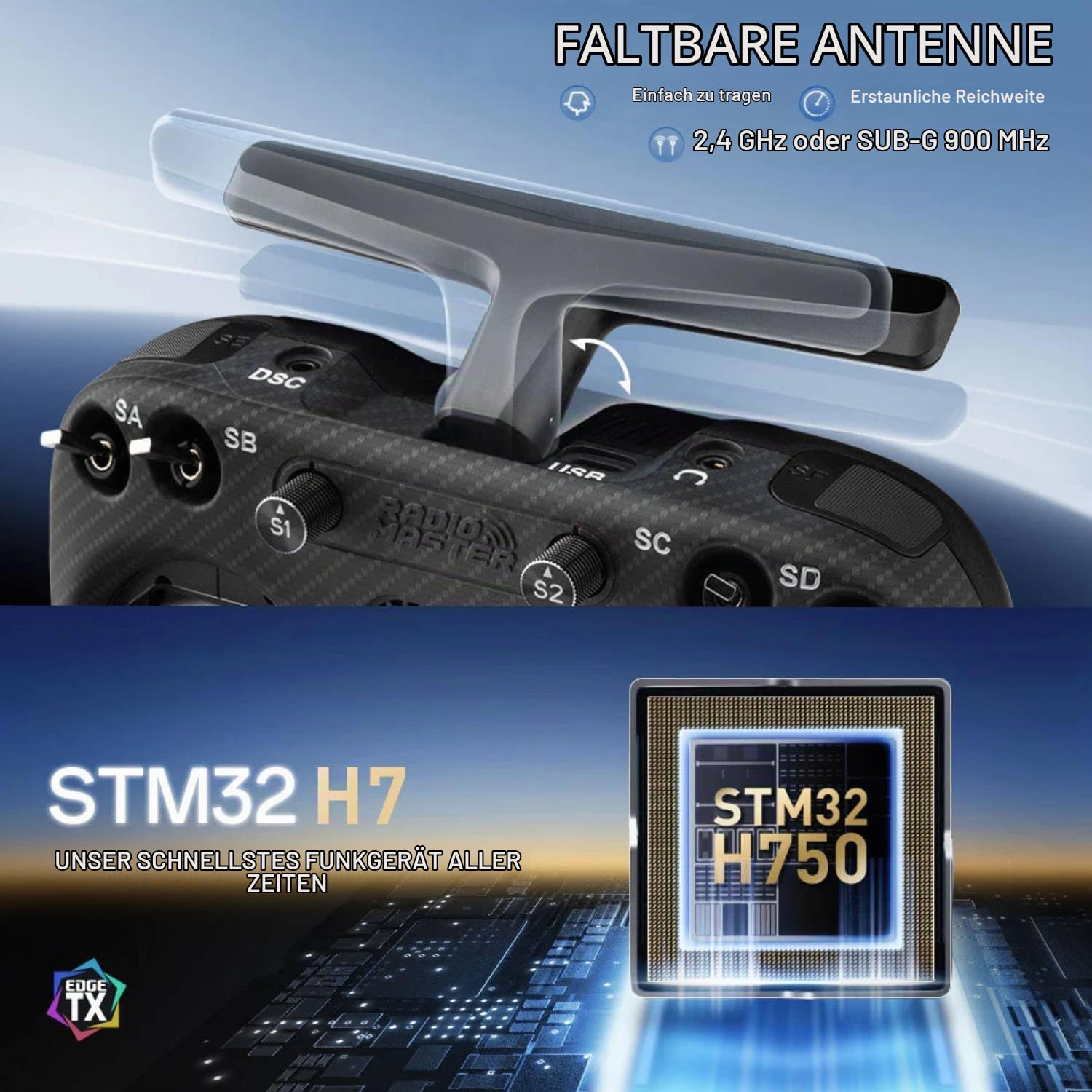 Radiomaster TX15 Max ELRS Funksender, AG02 CNC Hall-Gimbals, 3,5 Zoll IPS-Touchscreen, Für FPV-Drohnen, Multikopter, RC-Helikopter, Autos & Boote, Modus 2