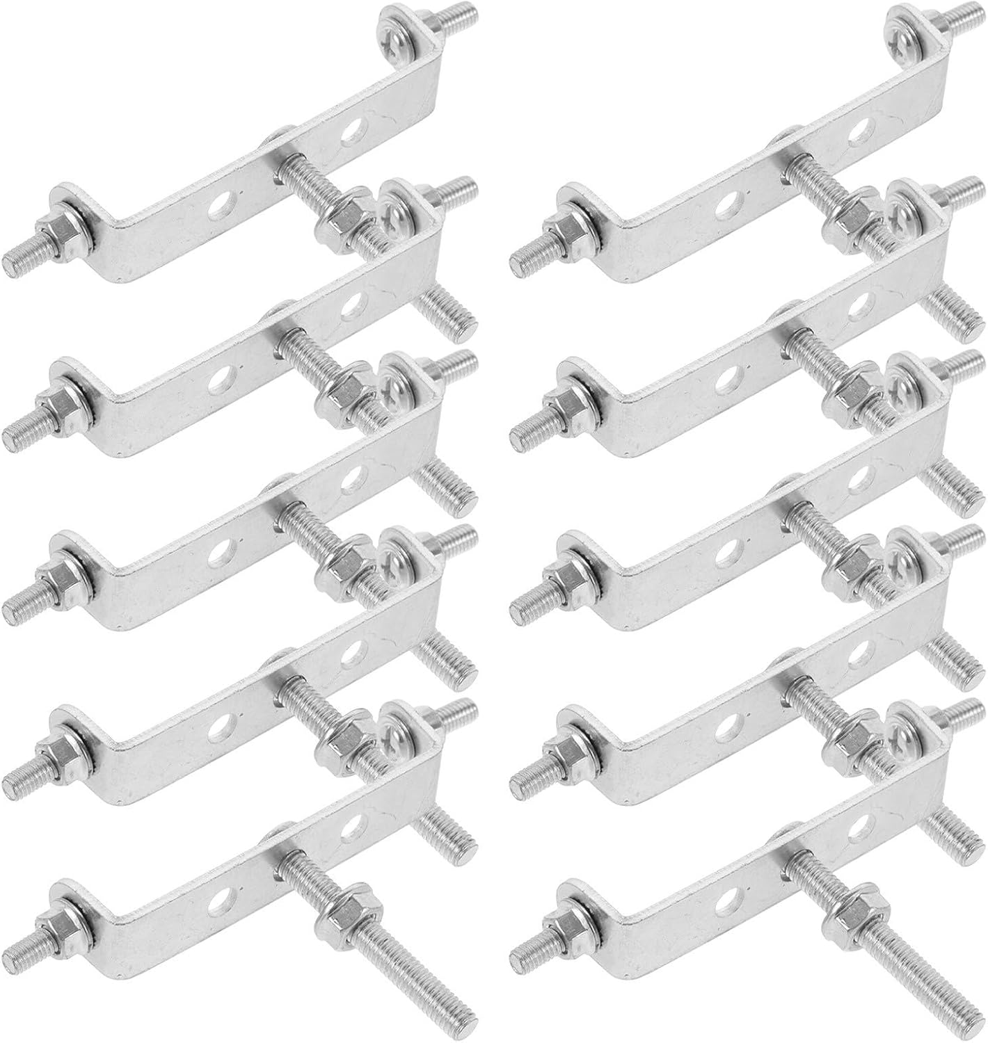 Bicycle Rear Rack Adapter U Shape Metal Connector 10 Pack Silver
