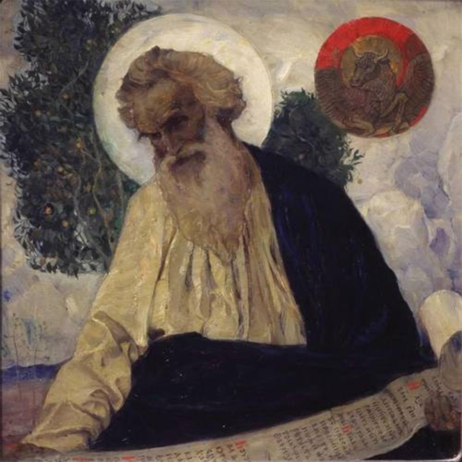 ARTXLXXBN Famous Art Print Poster Vintage Wall Art St. Luke the Apostle by Mikhail Nesterov Canvas Art Poster for Home Decor 60x90cm
