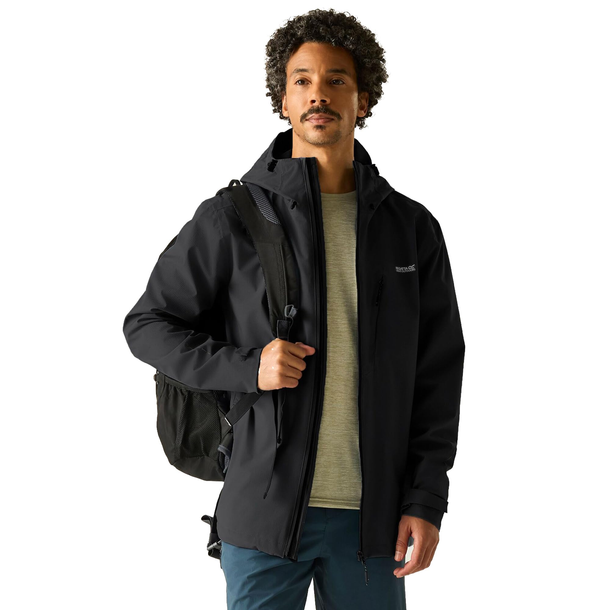 Regatta - Men's Waterproof Jacket - Oklarna - M - Jet Black