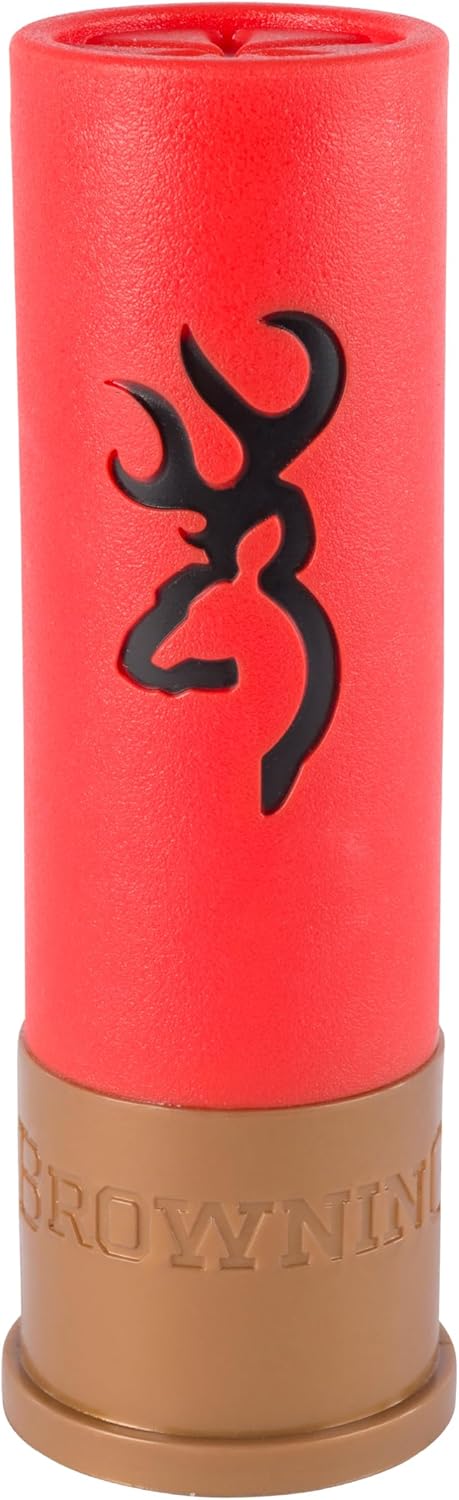 Browning Pet Training Tools, Durable Dog Toys for Tug and Fetch, Rubber Duck Rope, Shot Shell Red Squeaker Toy, One Size