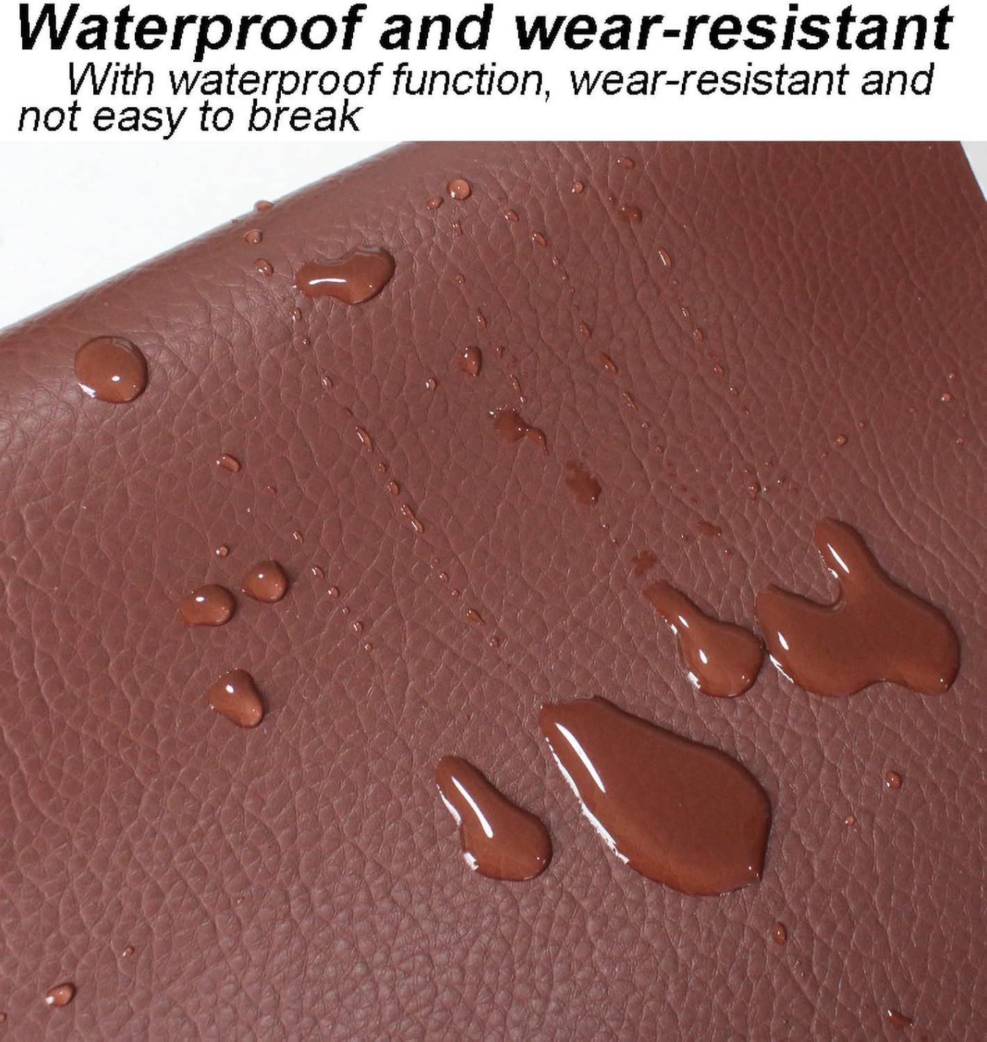 18 Colors Large Leather Repair Patch Self Adhesive Leather Patch Kit Faux Leather Repair Patch for Couches Car Seat Chair 135cm（54 inch） Wide Sold by The Yard(Color:Light Coffee)