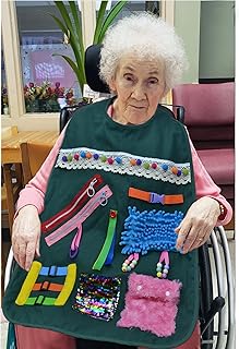 Fidget Blanket for Elderly Dementia Alzheimer’s Therapy Activity Apron Anxiety Relief Solutions Memory Loss