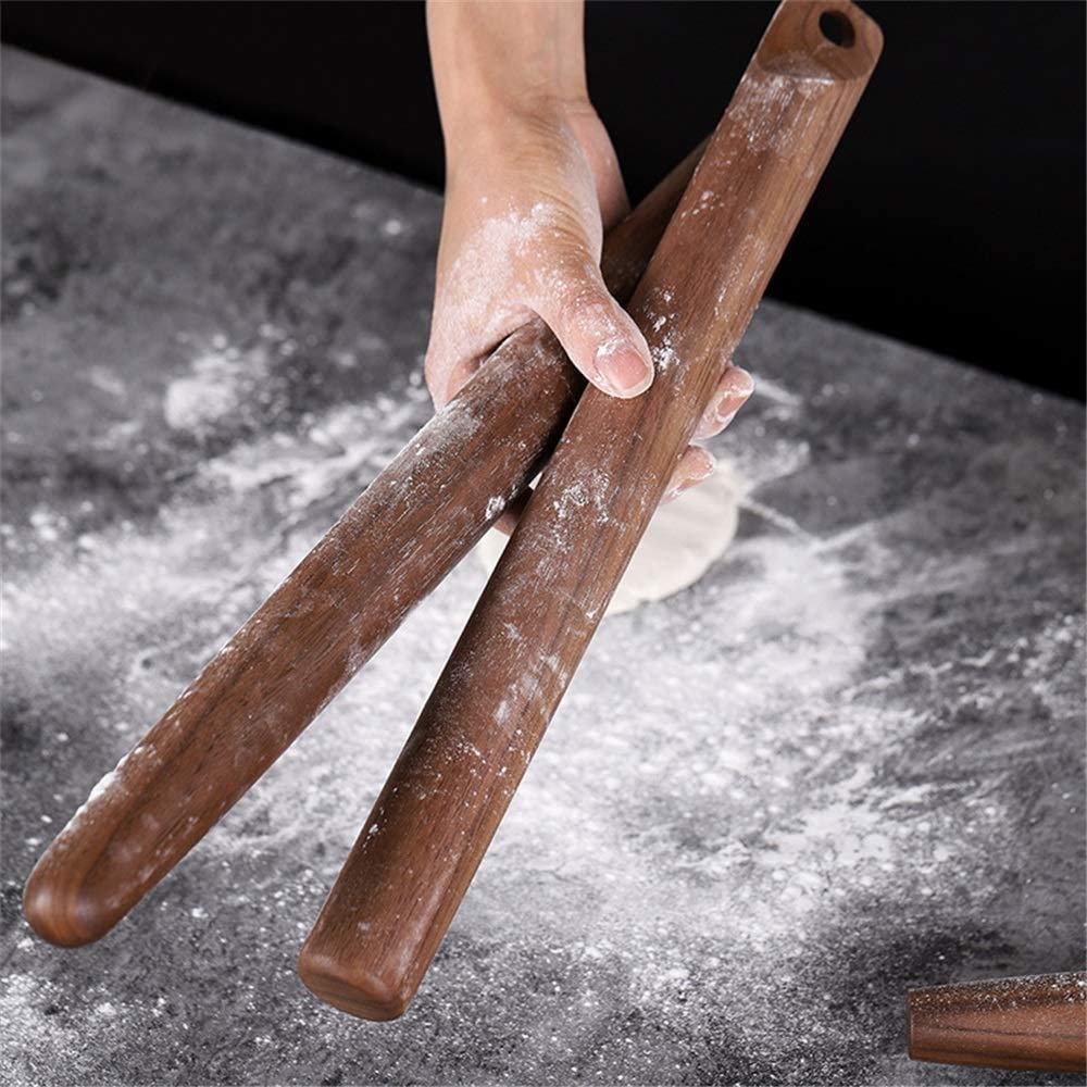 Pin rotolante (15,7 Pollici) □ Pin in Legno per Fondente, Crosta di Torta, Biscotti, Pasticceria, Pasta □ Design affusolato e Costruzione Liscia - Utensile da Cucina Essenziale