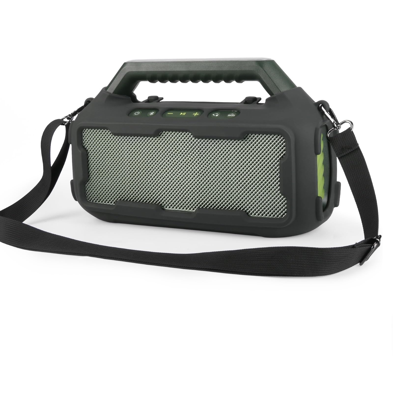 Funda Protectora de Silicona para Soundcore Boom 2 el Altavoz Funda Protectora Resistente al Polvo y a los Golpes de Tacto Suave con Correa para el Hombro.
