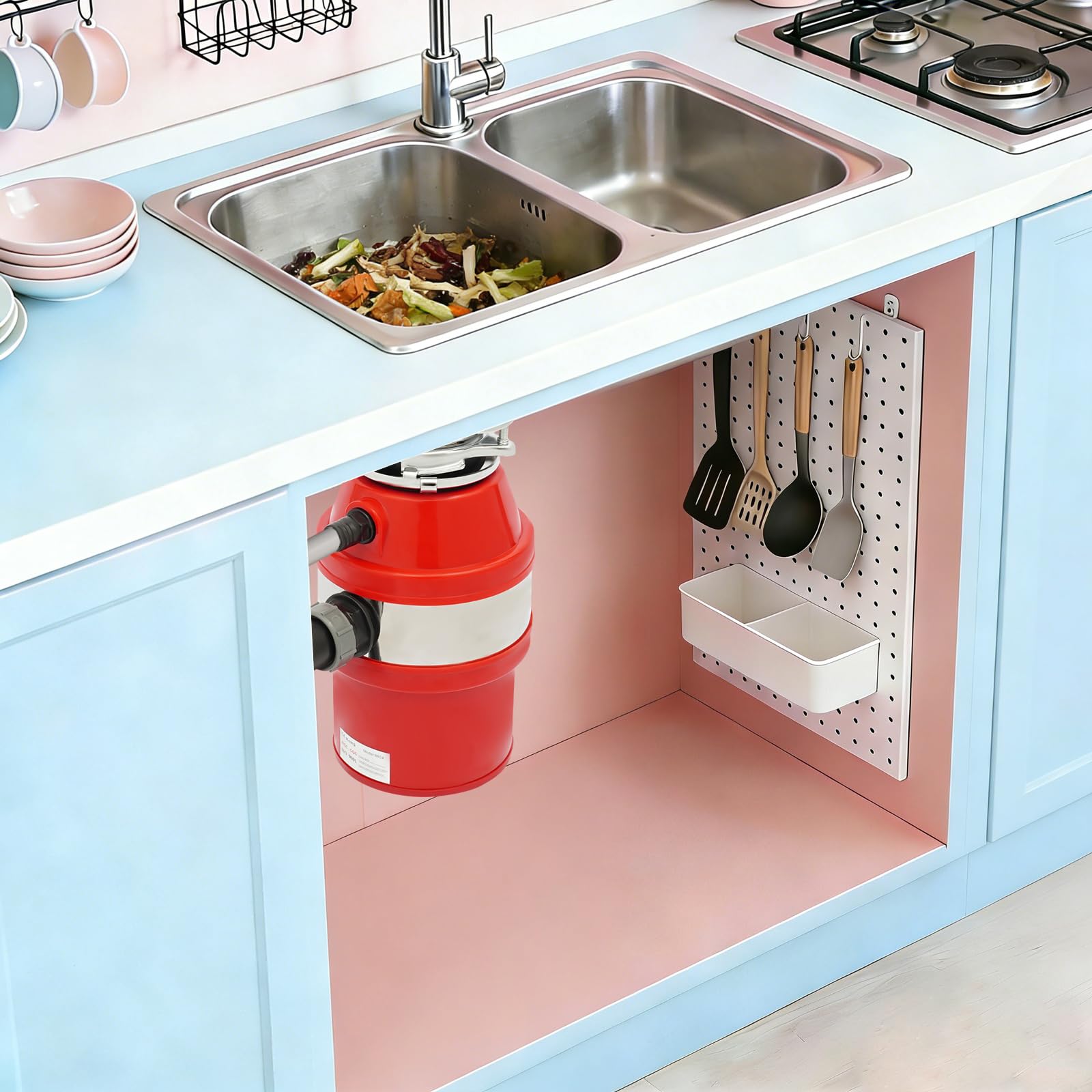 Prensa de basura, trituradora de residuos de cocina | Trituradora de residuos de 560 W para su uso en la cocina para su eliminación