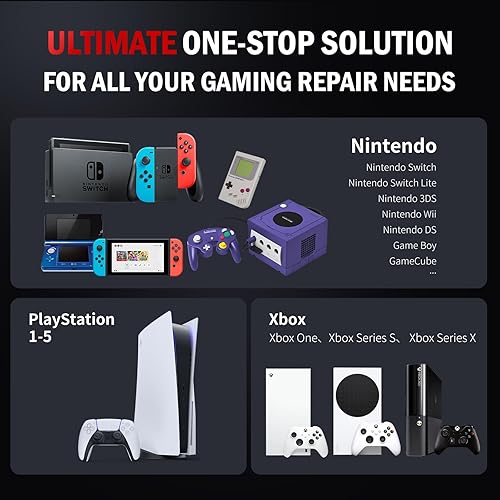 Miniatura 2 de XOOL Juego de destornilladores Nintendo Gamebit, 17 en 1, juego de herramientas de reparación de triwing para interruptor, Joy-Con, Game Boy, NES