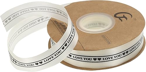 MECCANIXITY Cinta de satén de grogrén personalizada de 1 pulgada de ancho y 50 yardas de ancho, color negro para envolver regalos, ramos, cajas de