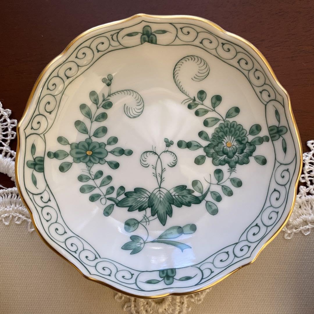 Amazon.co.jp: Meissen マイセン インドの華 グリーン 豆皿 : ホーム 