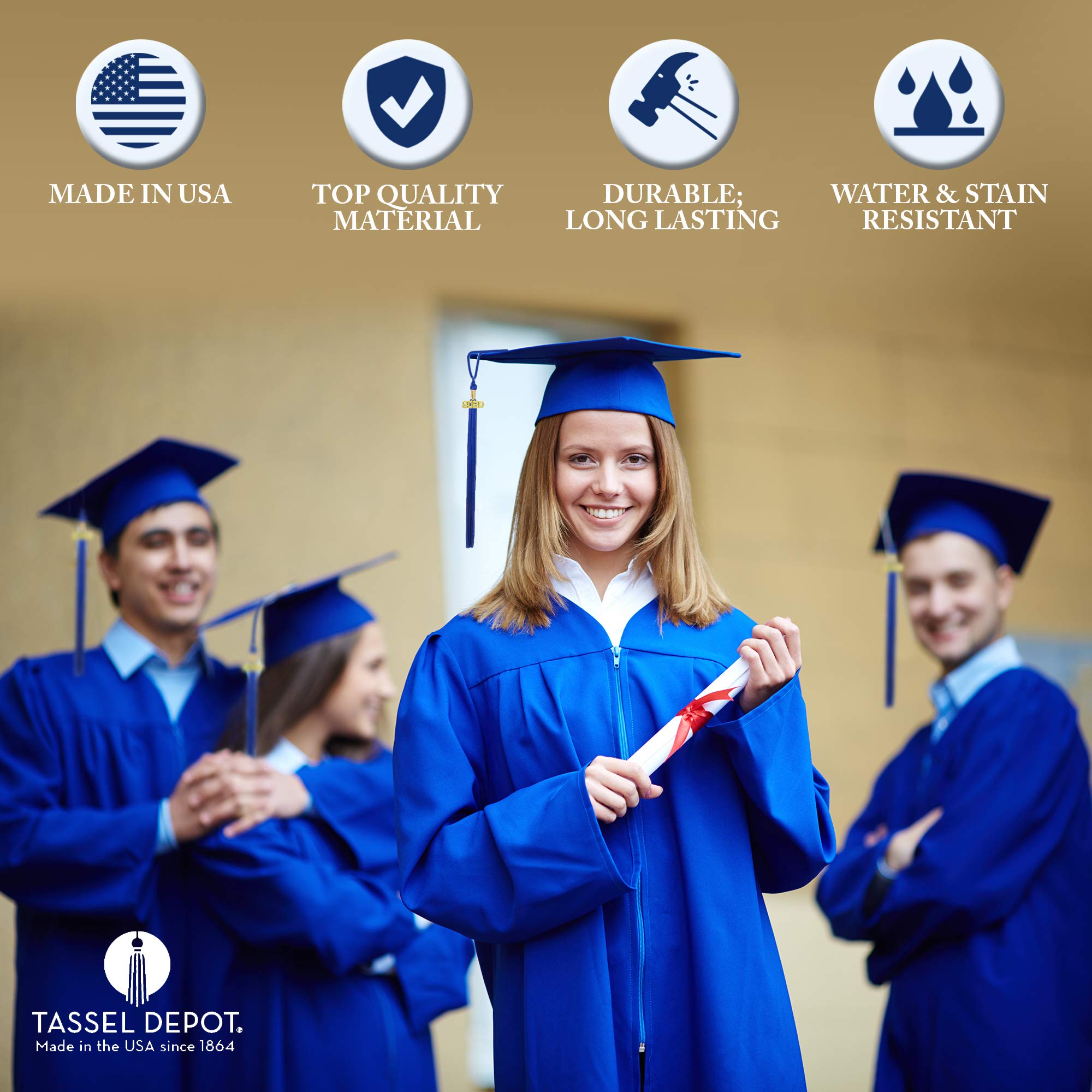 Tassel Depot Graduation Cap Gown Tassel Set 2024 - White