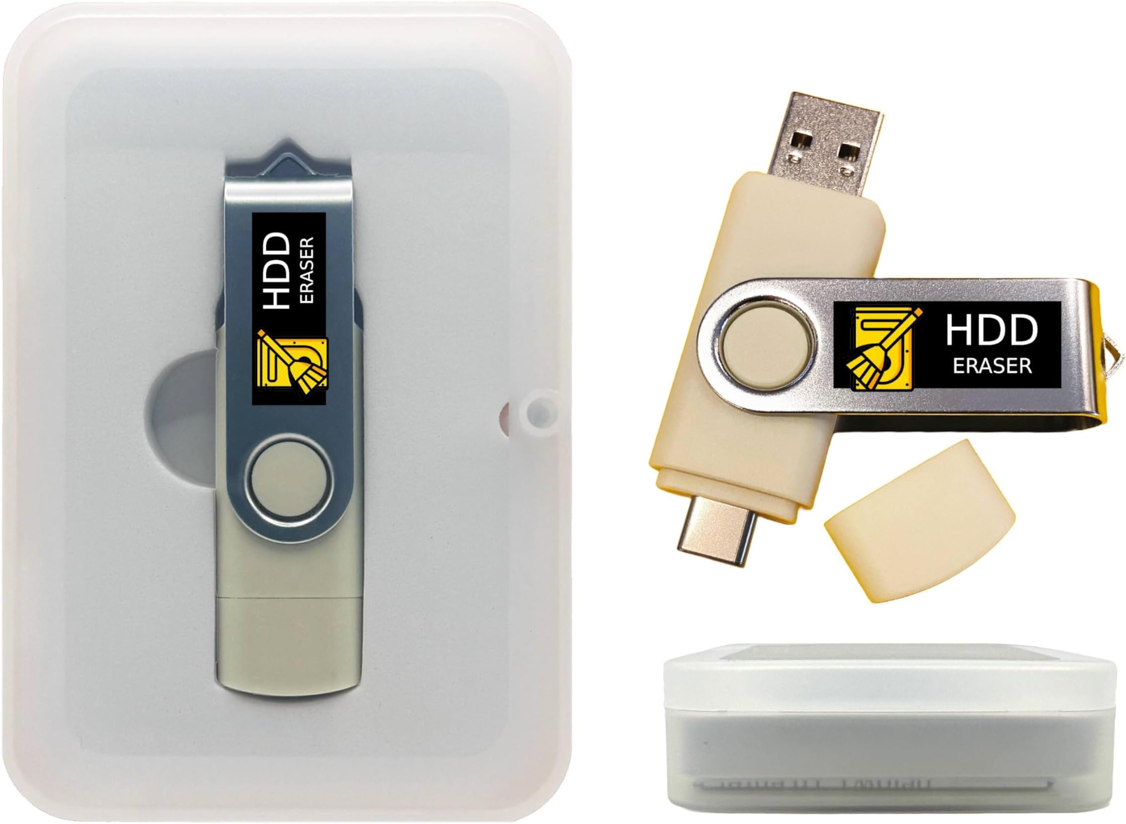 Hard Drive Eraser Bootable USB Flash Drive – Secure Disk Wipe Utility for PC | Permanently Delete Data to DOD 5220.22-M Standard – Safe for HDD & SSD