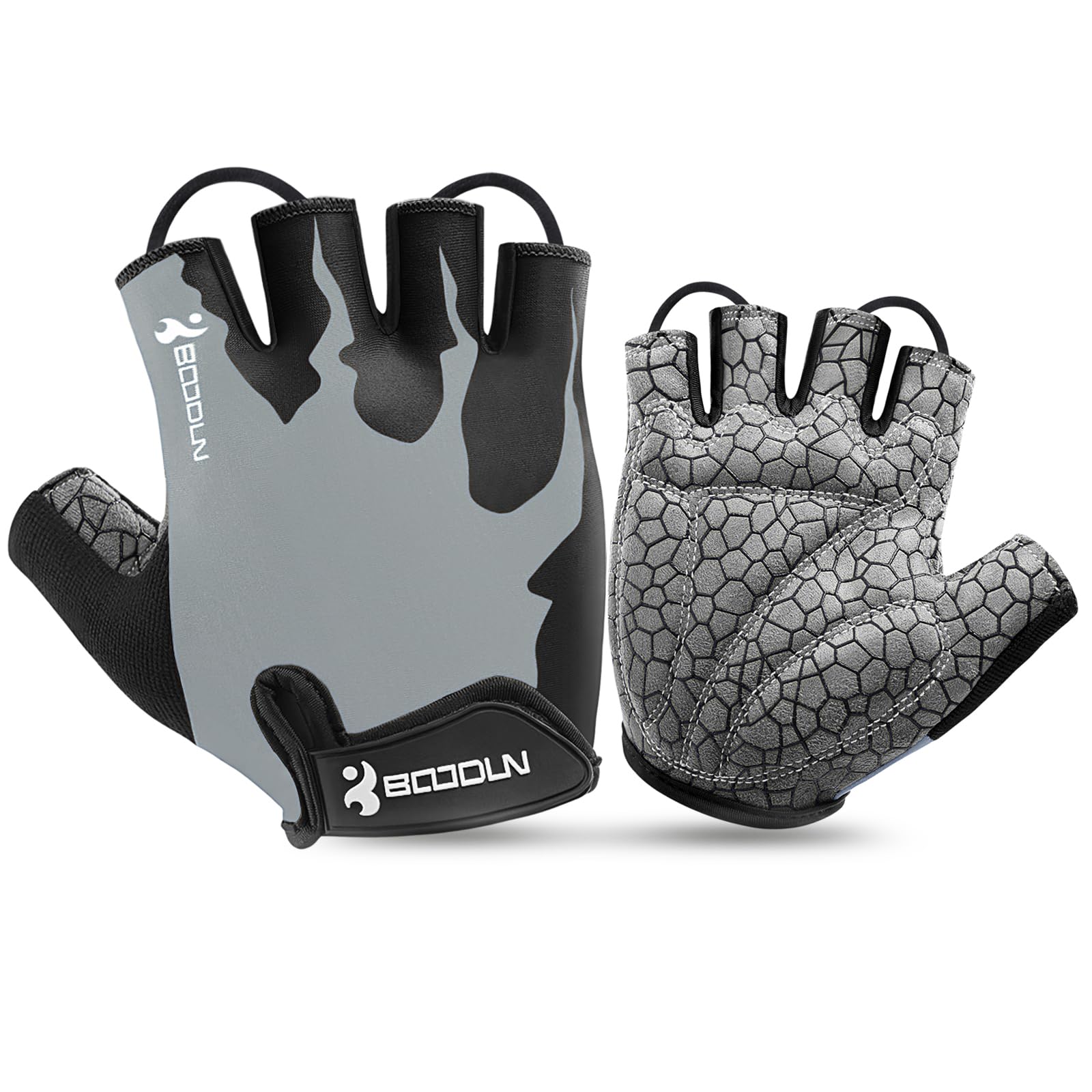 KONVINIT Fahrradhandschuhe Herren Sommer Halbfinger MTB Handschuhe,Radhandschuhe für Mountainbike/Rennrad,Fahrrad Handschuhe Freizeit Herren und Damen,Atmungsaktive rutschfeste Stoßdämpfung