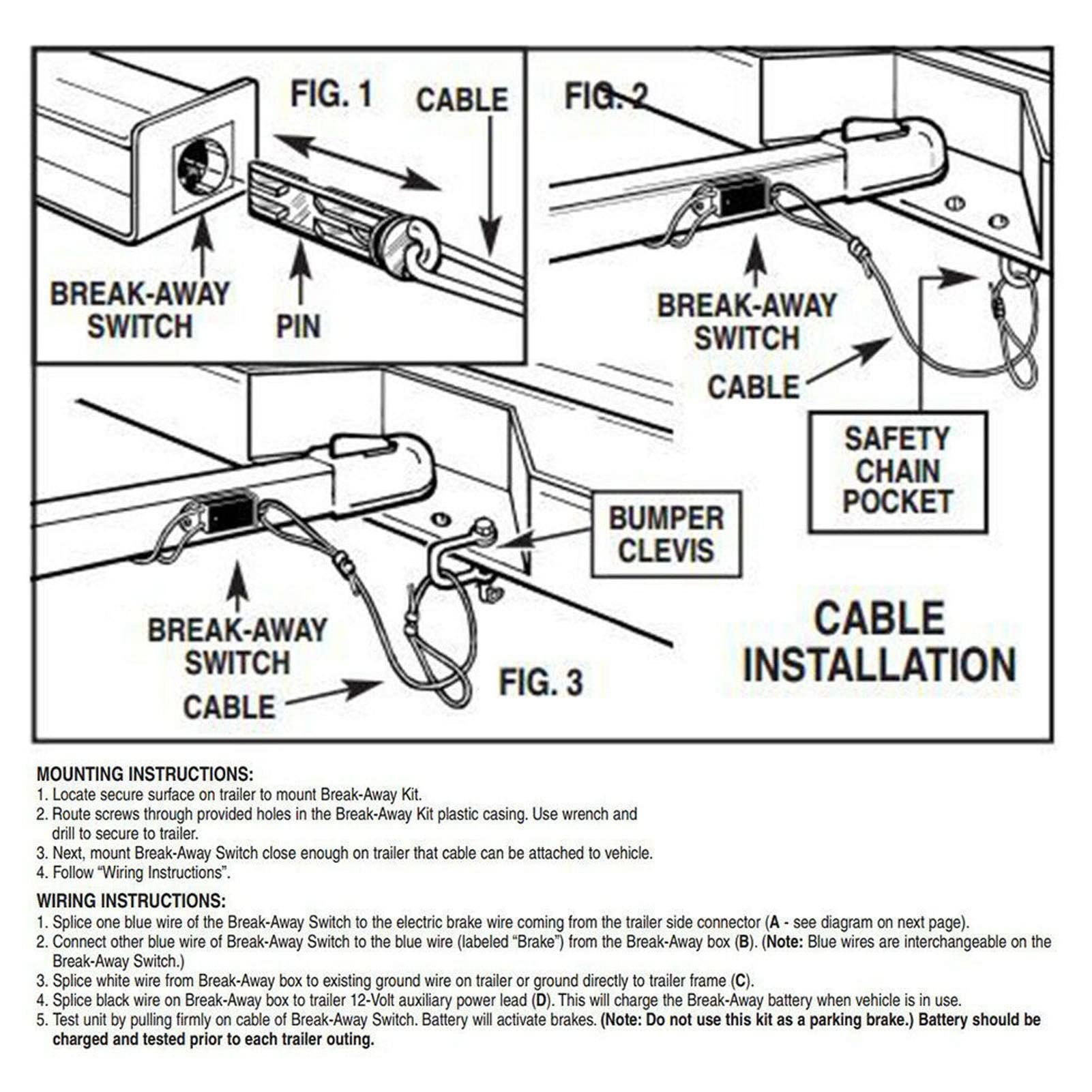 Kit di interruzione per rimorchio da 12 V, spia antiruggine, per veicoli