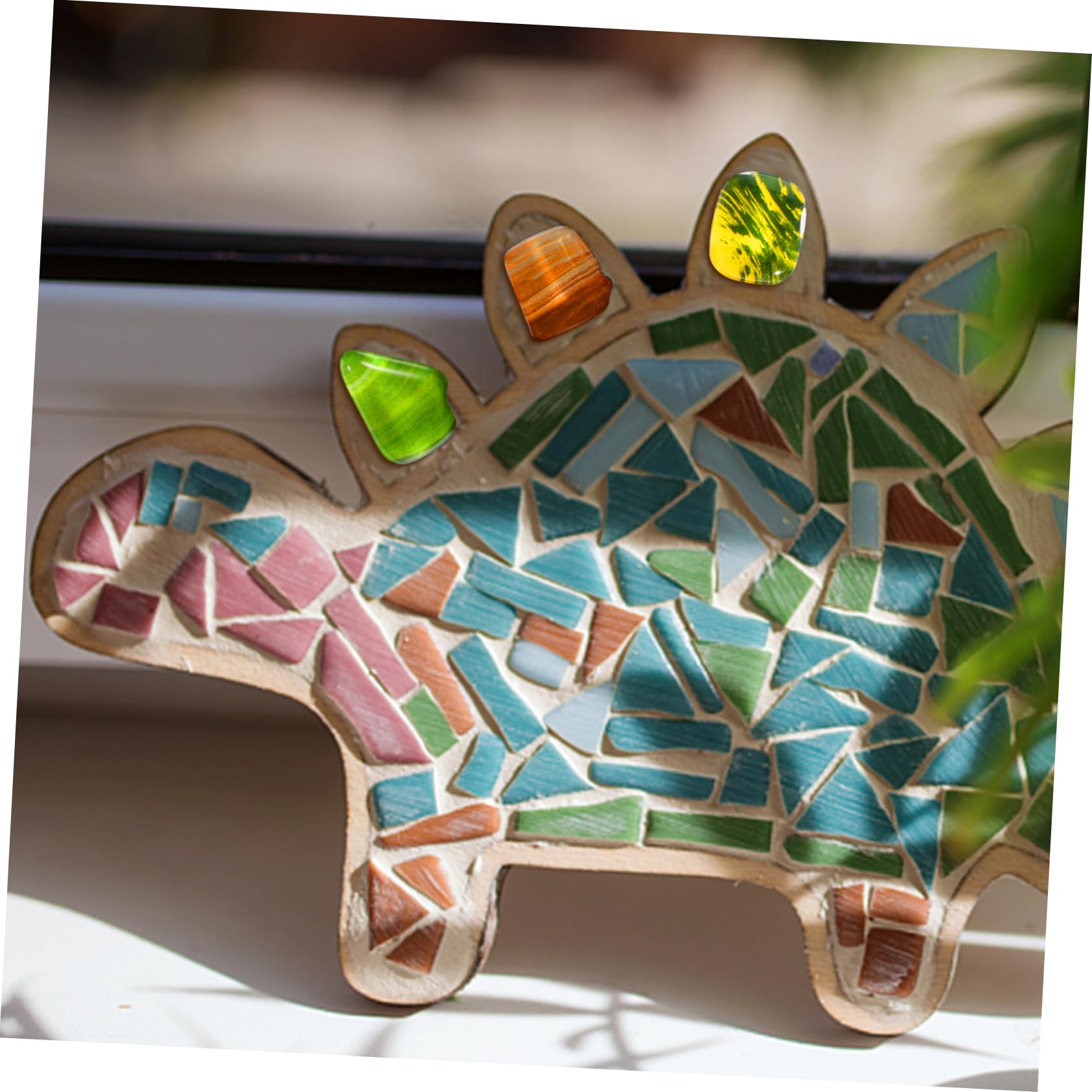 HOMSFOU 3 Pezzi 1 Decorazione Musiva Piastrelle Di Mosaico Fai -da -te Materiale Per Forniture Artigianali Tessere Di Mosaico Bagno Bianco Mosaici Kit Di Cristallo