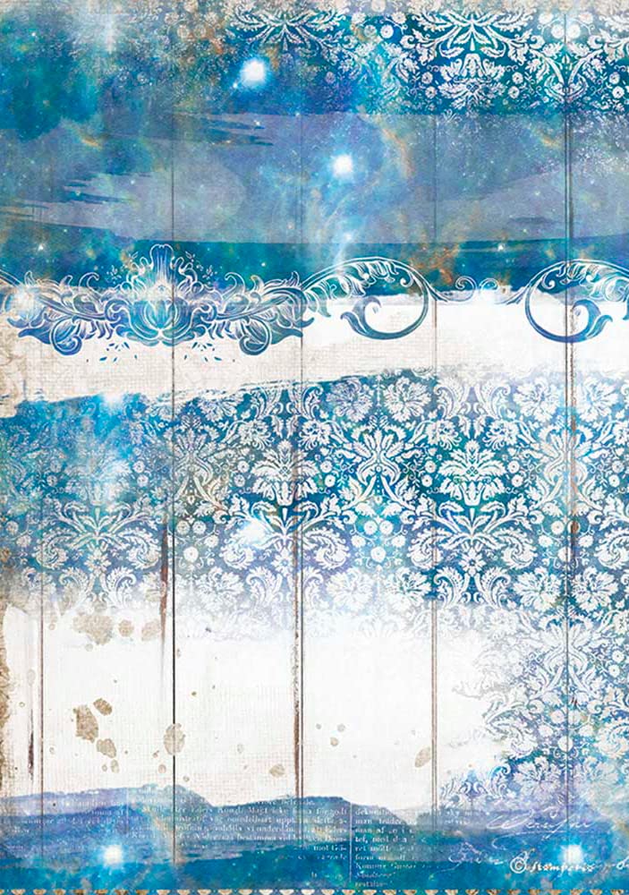 STAMPERIA INTERNATIONAL, KFT Stamperia-Rice Paper-Romantic Sea Dream-Texture, Multicoloured, A4