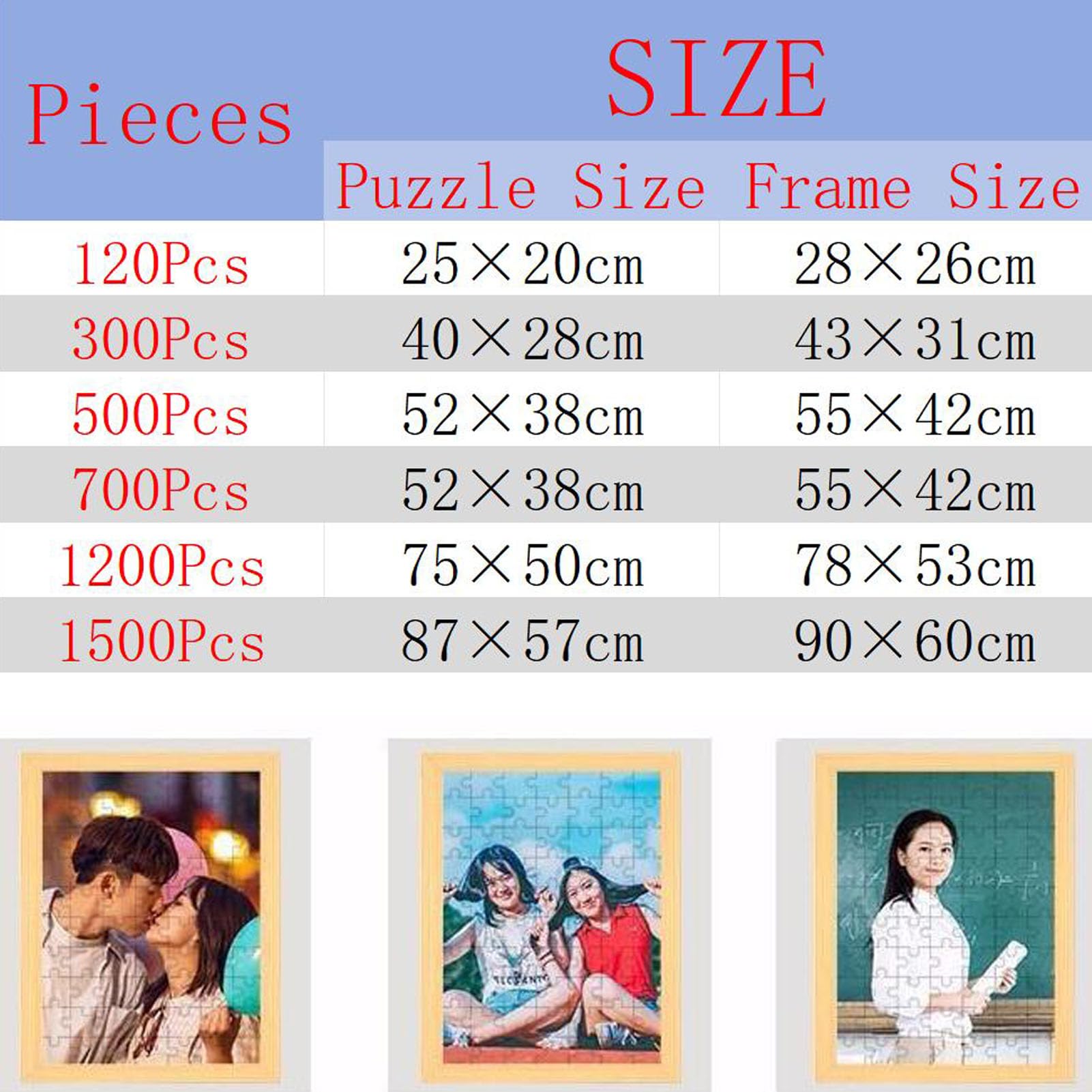 Rompecabezas de Fotos Personalizado 1500/1200/1000/500/300/120 Piezas con Marco de Fotos Rompecabezas Personalizado con Tu Propia Imagen Regalos,700 Pcs
