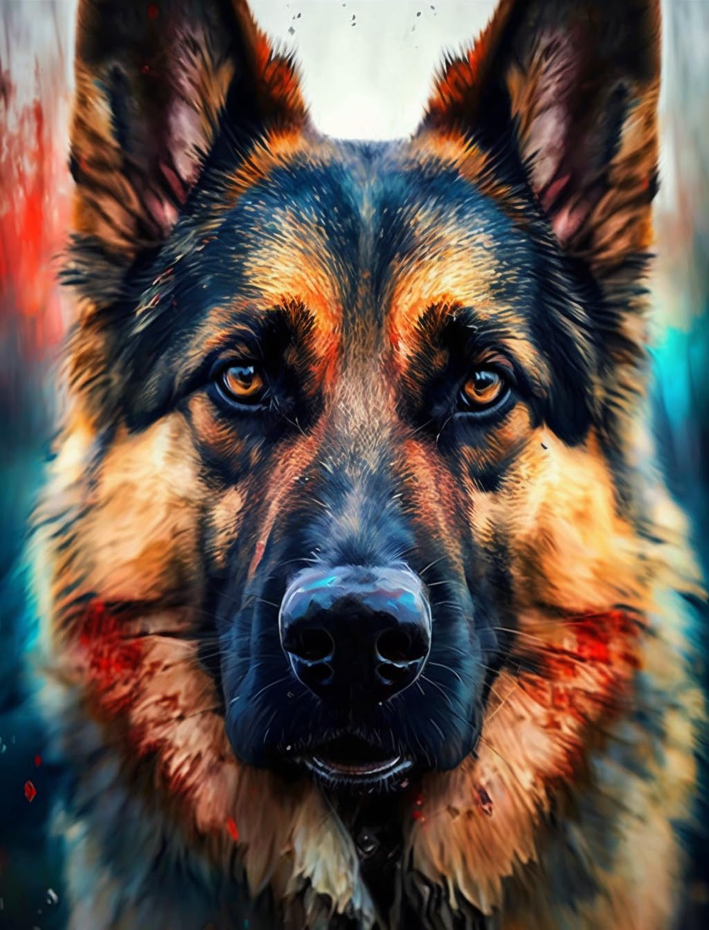 Paint By Numbers Kit For Adults - Beach German Shepherd Dog DIY Painting 40x50cm
