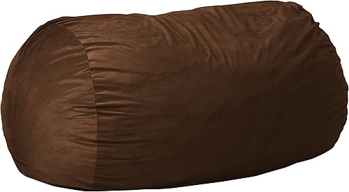 Miniatura 8 de Chill Sack Silla de puf, tumbona de 5 pies, microgamuza y chocolate - solo funda