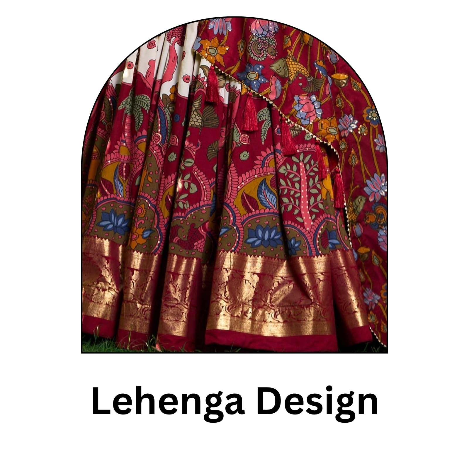LooknBook Art Women Silk Unstitched Lehenga Choli (ARD1219OWT_Off White_Free Size) - Image 5 thumbnail