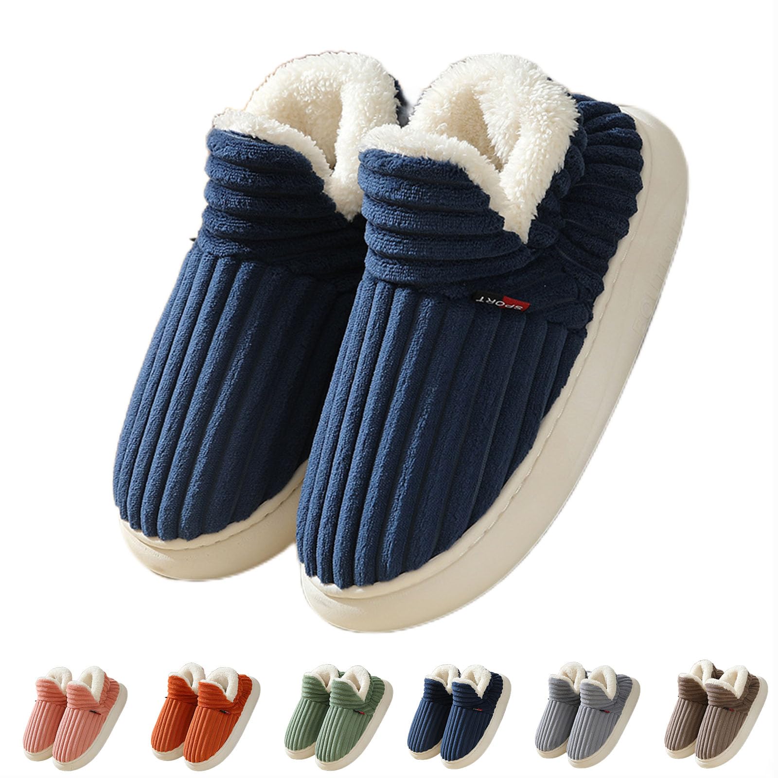 Zureto Cloud Slipper Booties, Cozy Stylish Slipper, Winter Fuzzy Warm Thick-Soled Plush House Cloud Slippers