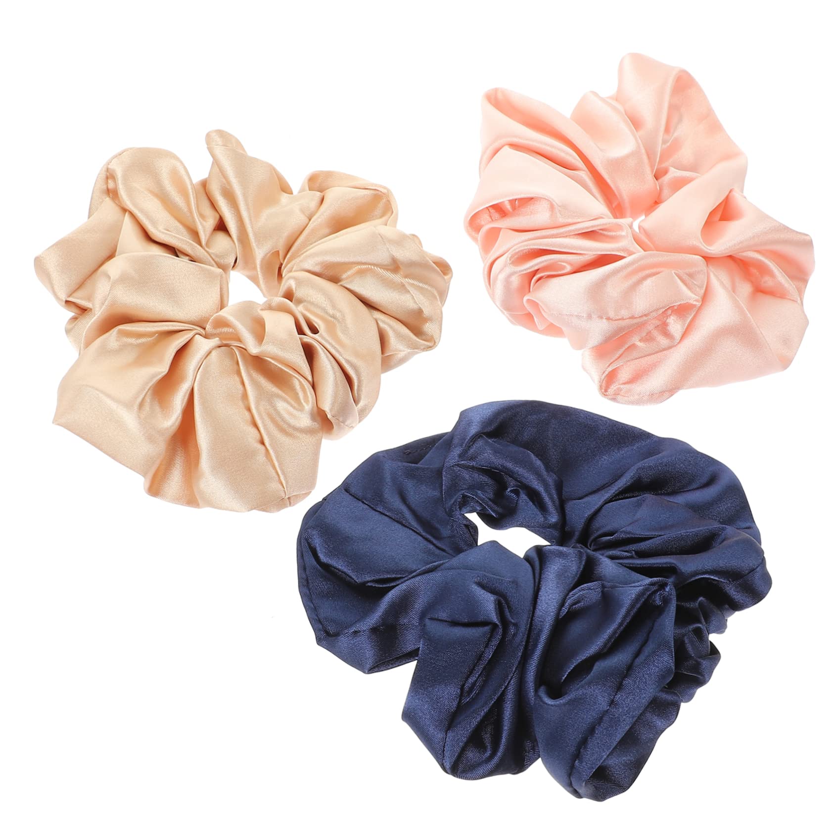 FOMIYES 5 Juegos De Accesorios Para El Cabello Para Niña Coleteros Grandes De Satén Con Clip Superior Bandas Elásticas Para El Cabello Para Mujer 3 Unidades X 5