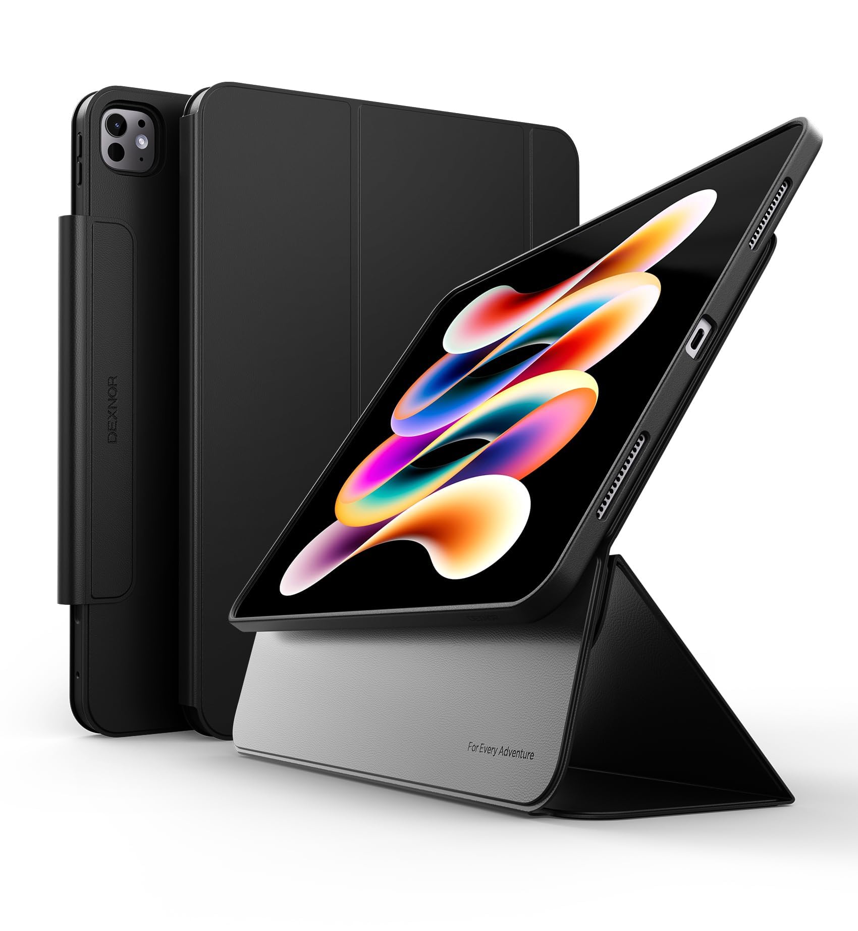 Dexnor for iPad Pro 13 Inch Case M4 2024, Magnetic Floating Removable Protective Cover Adjustable Portrait/Landscape Stand with Raised Screen View