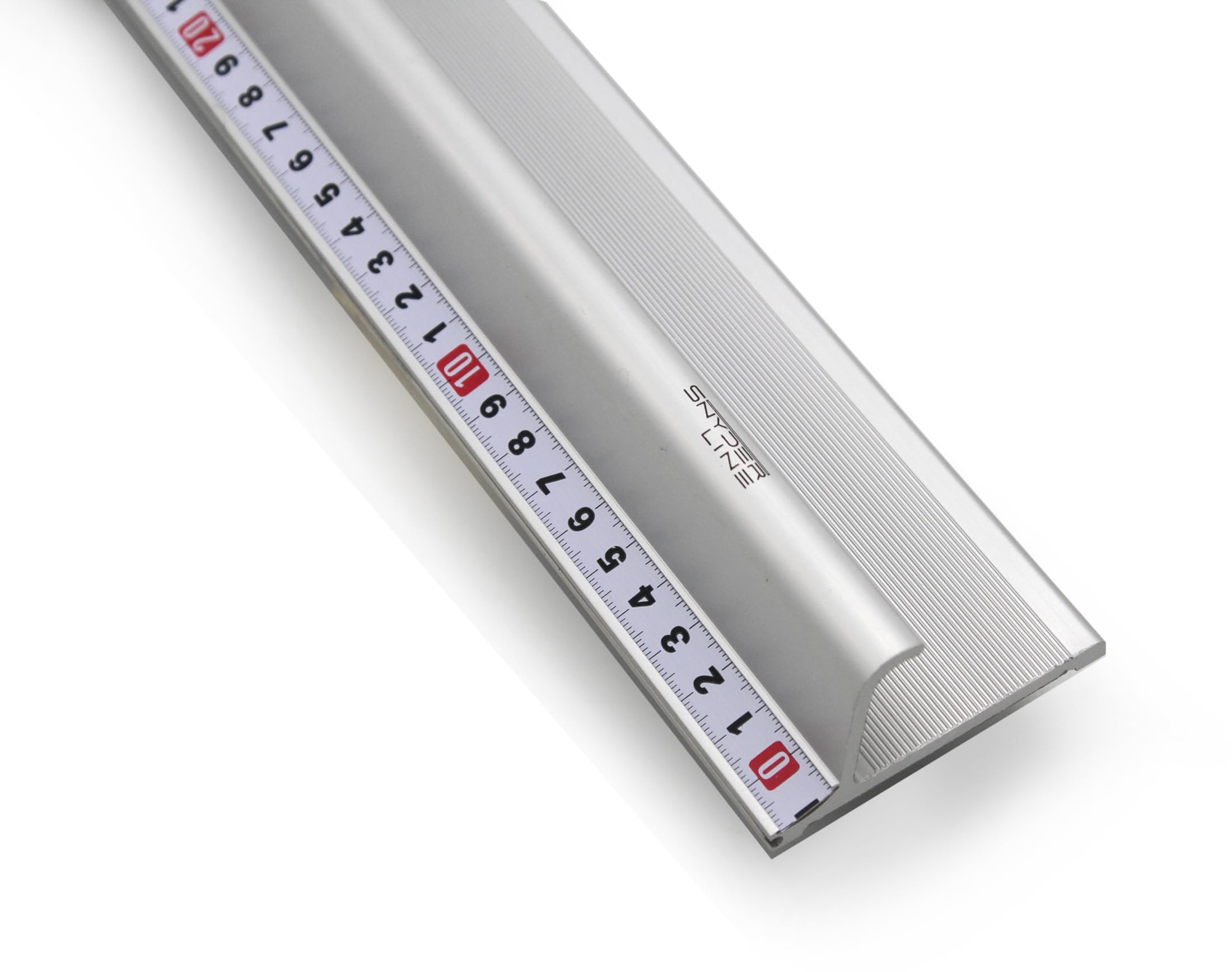 Profi Schneidelineal 70 cm / 700 mm (+/- 1cm) aus Aluminium – rutschfeste Schneideleiste mit Griff, stabile Stahlkante für präzise Schnitte in Werkstatt, Büro, Atelier - Ruler/Lineal
