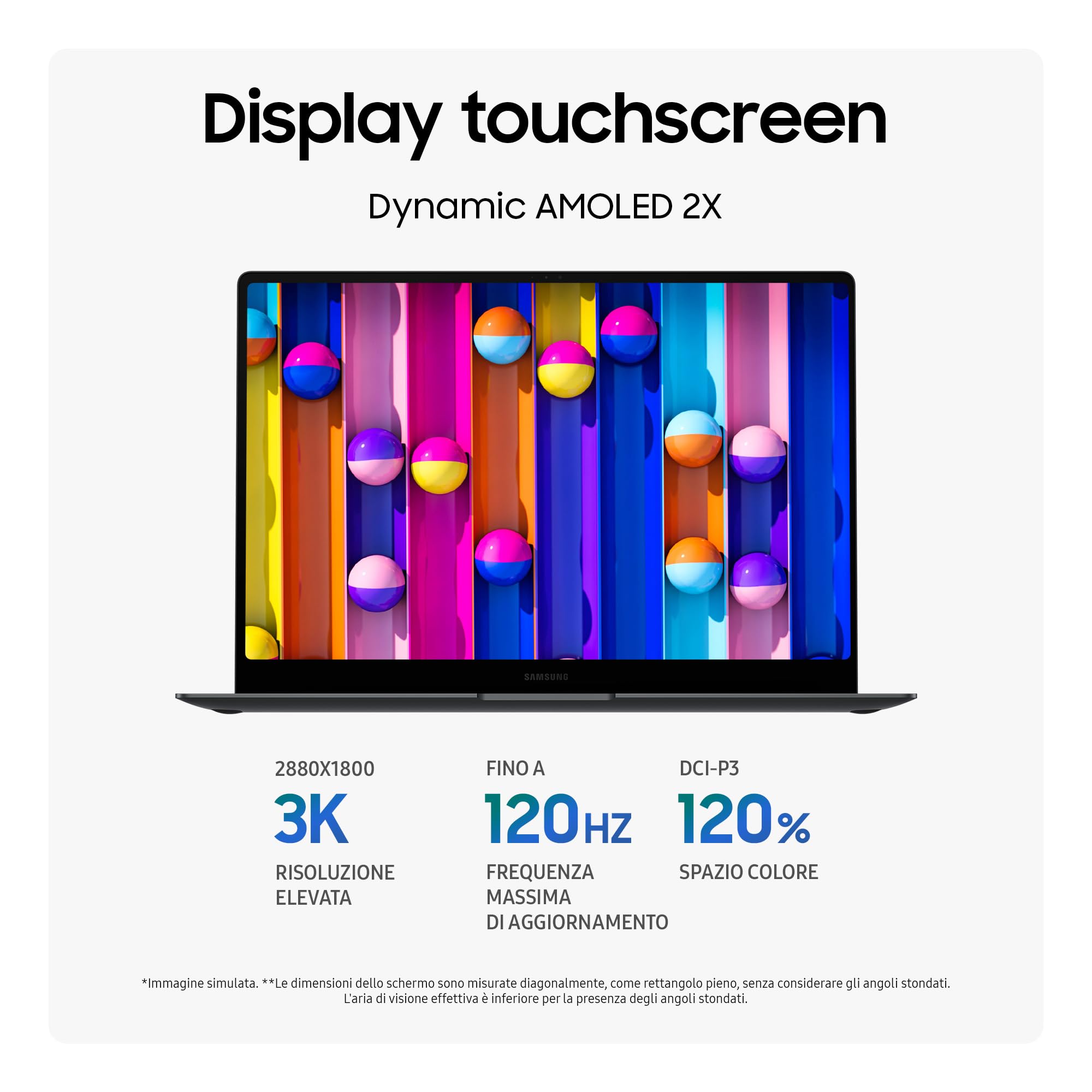 Samsung Galaxy Book5 Pro 16", Garanzia 3 anni, AI PC, Processore Intel Core Ultra 7 Serie 2, 16GB RAM, 1TB SSD, Display touch 3K Dynamic AMOLED 2X, Windows 11 Home, Copilot+ PC, Gray [ITA]