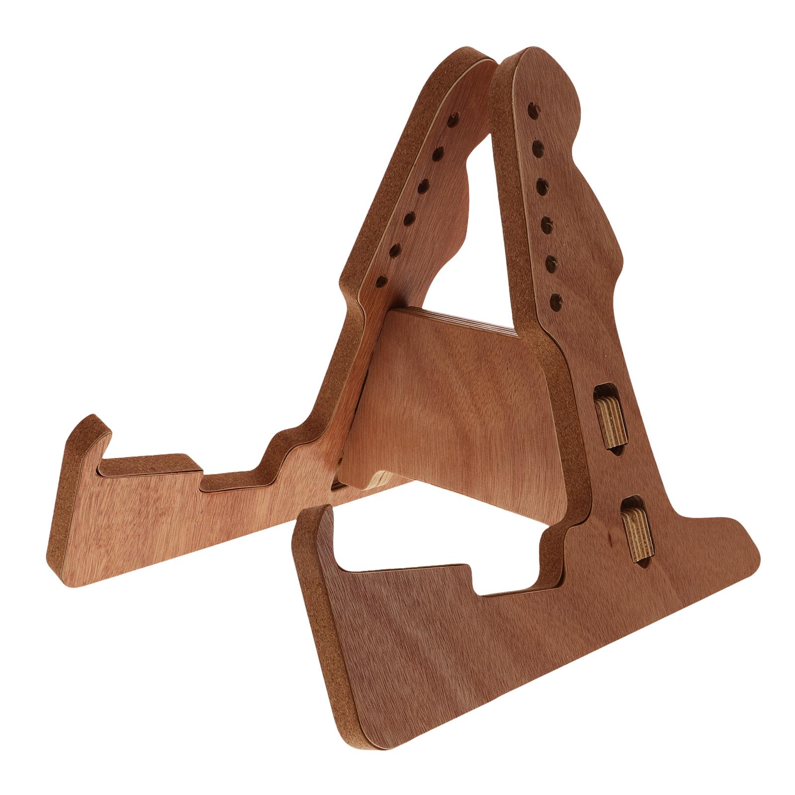 Beavorty Gitarrenständer für Bass und Ukulele Leichter Tragbarer Gitarrenhalter mit Vertikalem Design für Auftritte und Andere Veranstaltungsorte Braun