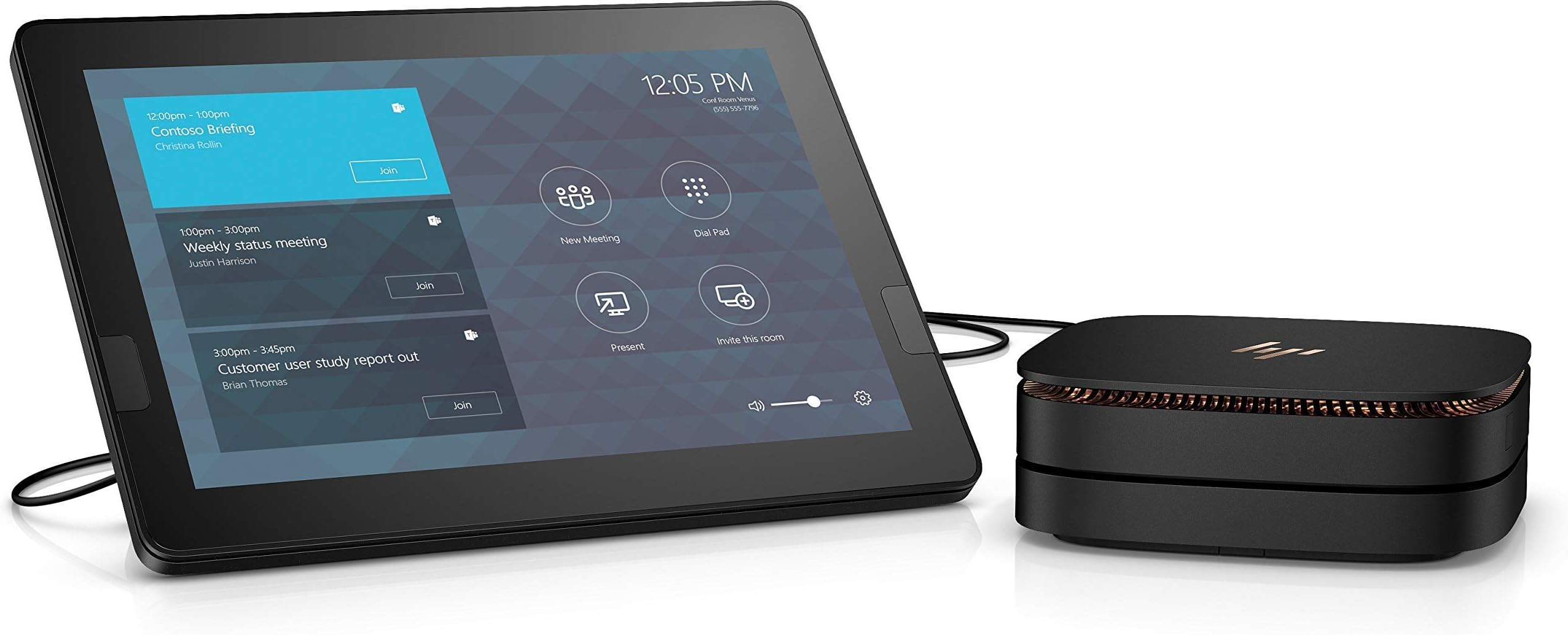 HP Elite Slice G2 Desktop Computer - Intel Core i5 (7th Gen) i5-7500T 2.70 GHz - 8 GB DDR4 SDRAM - 128 GB SSD - Windows 10 IoT 64-bit - Ultra Small - Sparkle Black (Renewed)