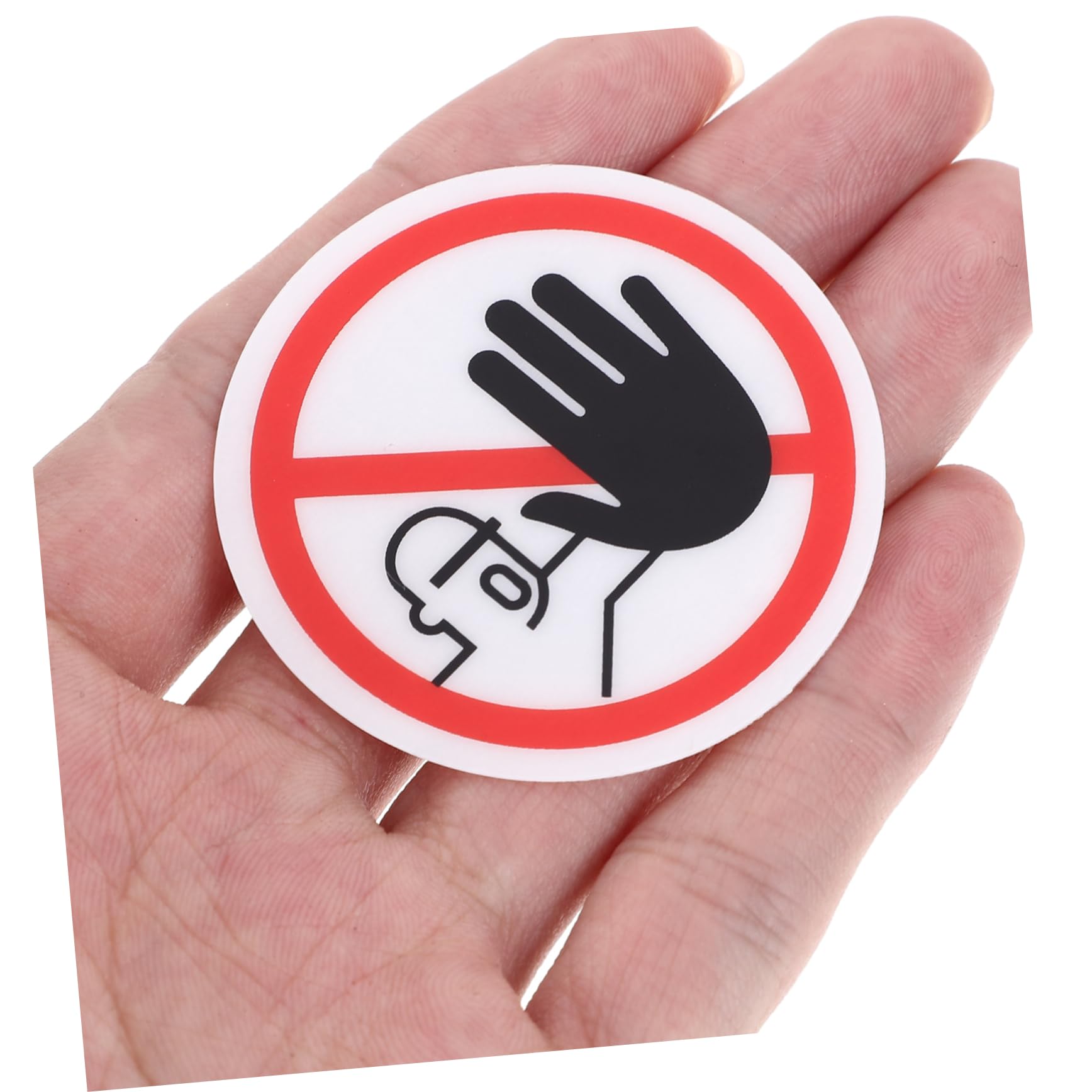 GARVALON Pegatinas Autoadhesivas Señal No Tocar PVC 2 Piezas Advertencia Seguridad