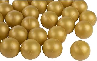 Juvale Beer Pong Balls - 50-Pack Gold Ping Pong Balls, Plastic Golden Table Tennis Ball, Drinking Games Accessories, Perfect for Champagne Pong, 1.5 Inches, Fits 2-Ounce Shot Cup