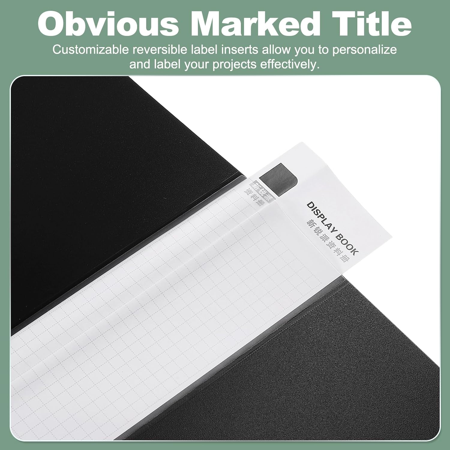M&G 40-Pocket Binder with PP Plastic Sleeves A4(Black), 3 Pack Art Portfolio Folder with Clear Sheet Protectors, Display 80 Pages for Organizing Documents, 310x235x25mm