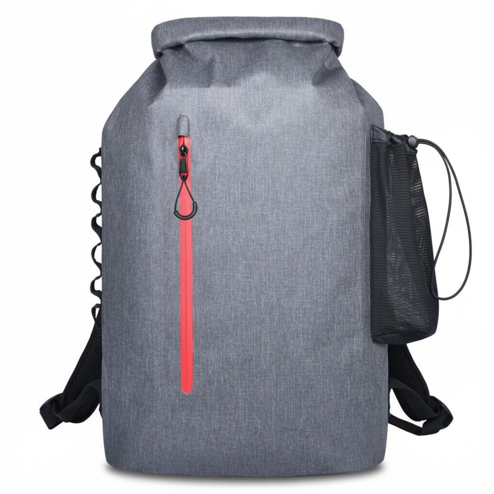 Gralara Outdoor Rucksack Wasserdicht Rucksack Tasche Daypack mit Rolltop IPX8 30L Cationisches Gewebe Mehrere Fächer Verstellbare Schultergurte Unterstützende, Grau, Grau, Einheitsgröße