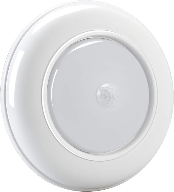 WOOPHEN Motion Sensor Ceiling Light Battery Operated Ultra Bright Motion Activated Indoor Light for Stairway Hallway Wardrobe Basement Warehouse 180 Lumen White Night Light